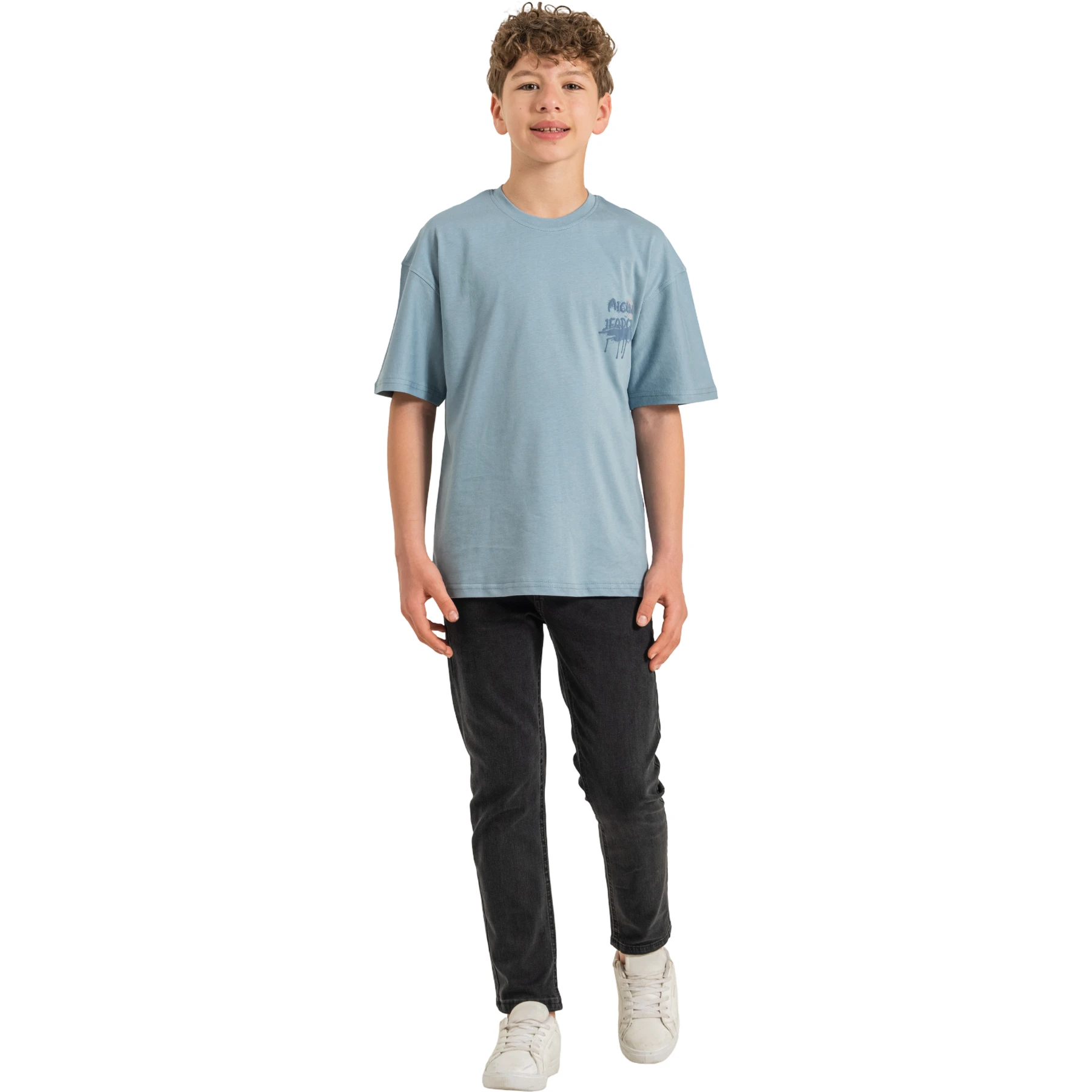 0 YAKA OVERSİZE TİŞÖRT 13Y,14Y,16Y,15Y Erkek