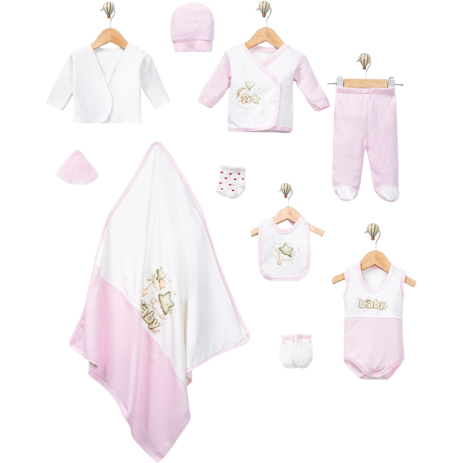 10 LU ORGANİK BABY YILDIZ LÜX ZIBIN SETİ 1 Ay,2 Ay,3 Ay Uni