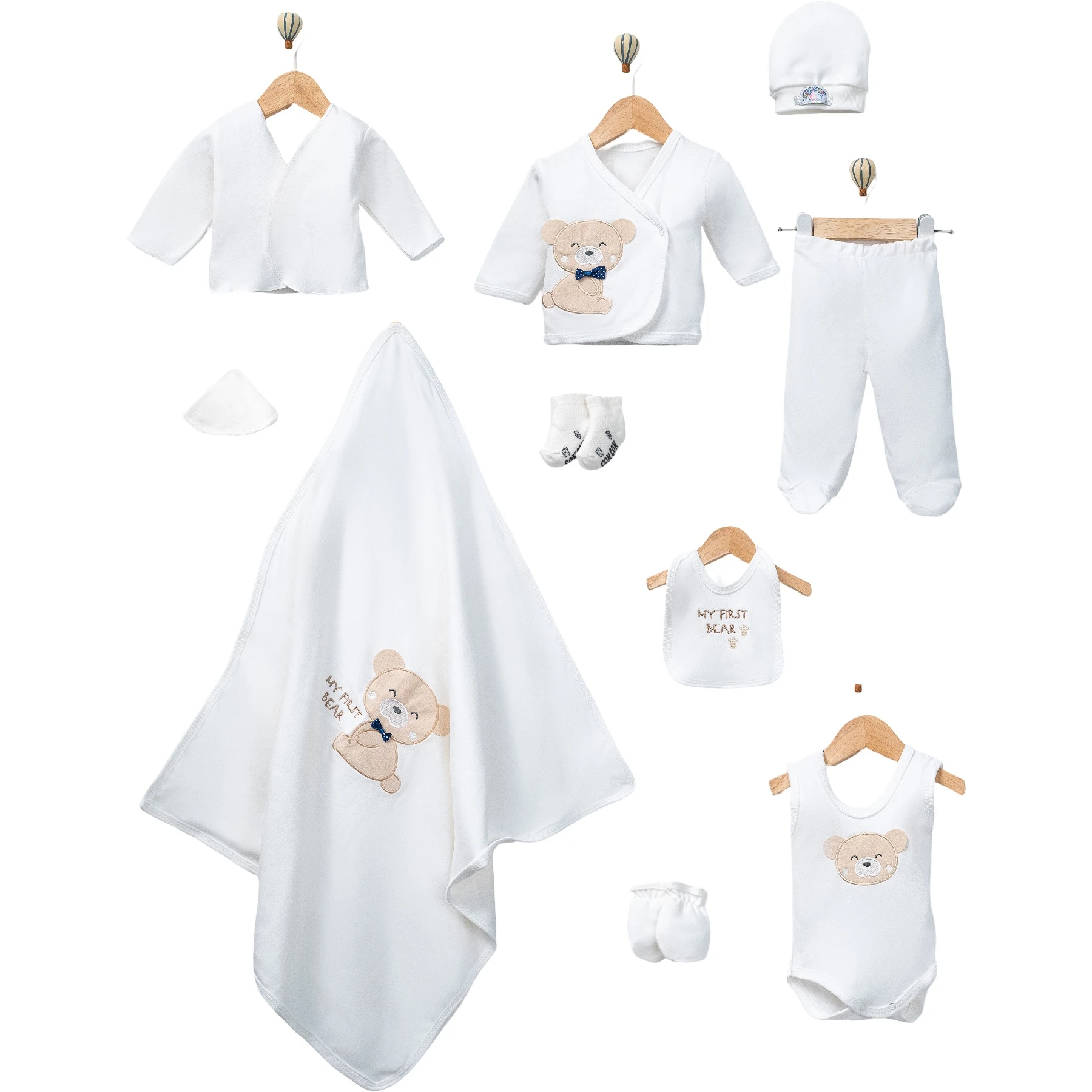 10LU CONCON BEAR LÜX ZIBIN SET 1 Ay,2 Ay,3 Ay Uni