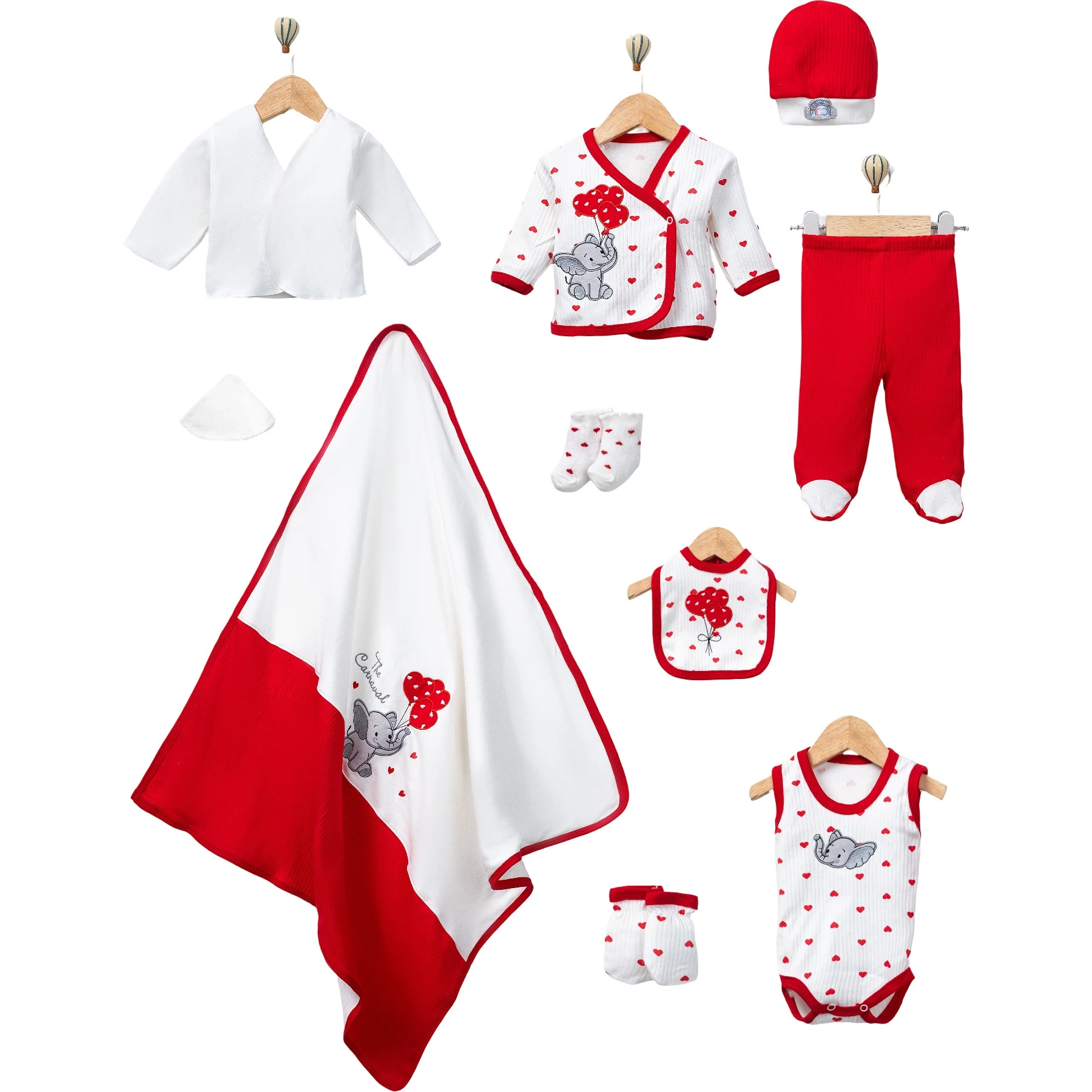 10LU CONCON KALPLİ FİL LÜX ZIBIN SET 1 Ay,2 Ay,3 Ay Uni