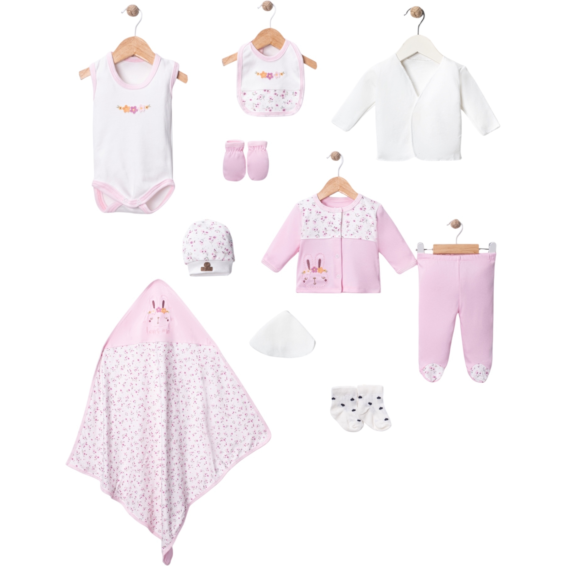 10’LU ORGANİC LOVES ME LÜX KIZ SET 1 Ay,2 Ay,3 Ay Kız