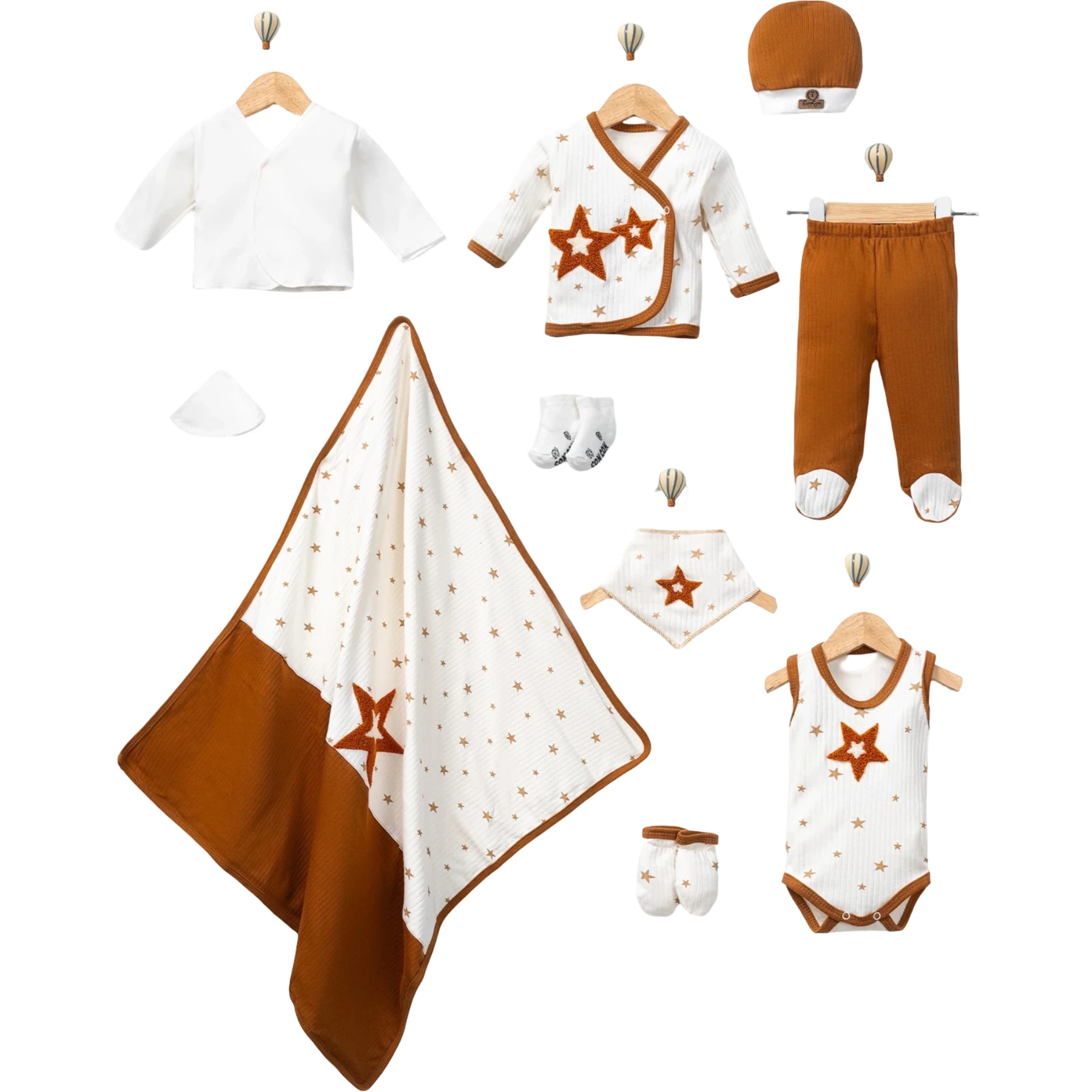 10’LU ORGANİK STAR LÜX SET 1 Ay,2 Ay,3 Ay Erkek