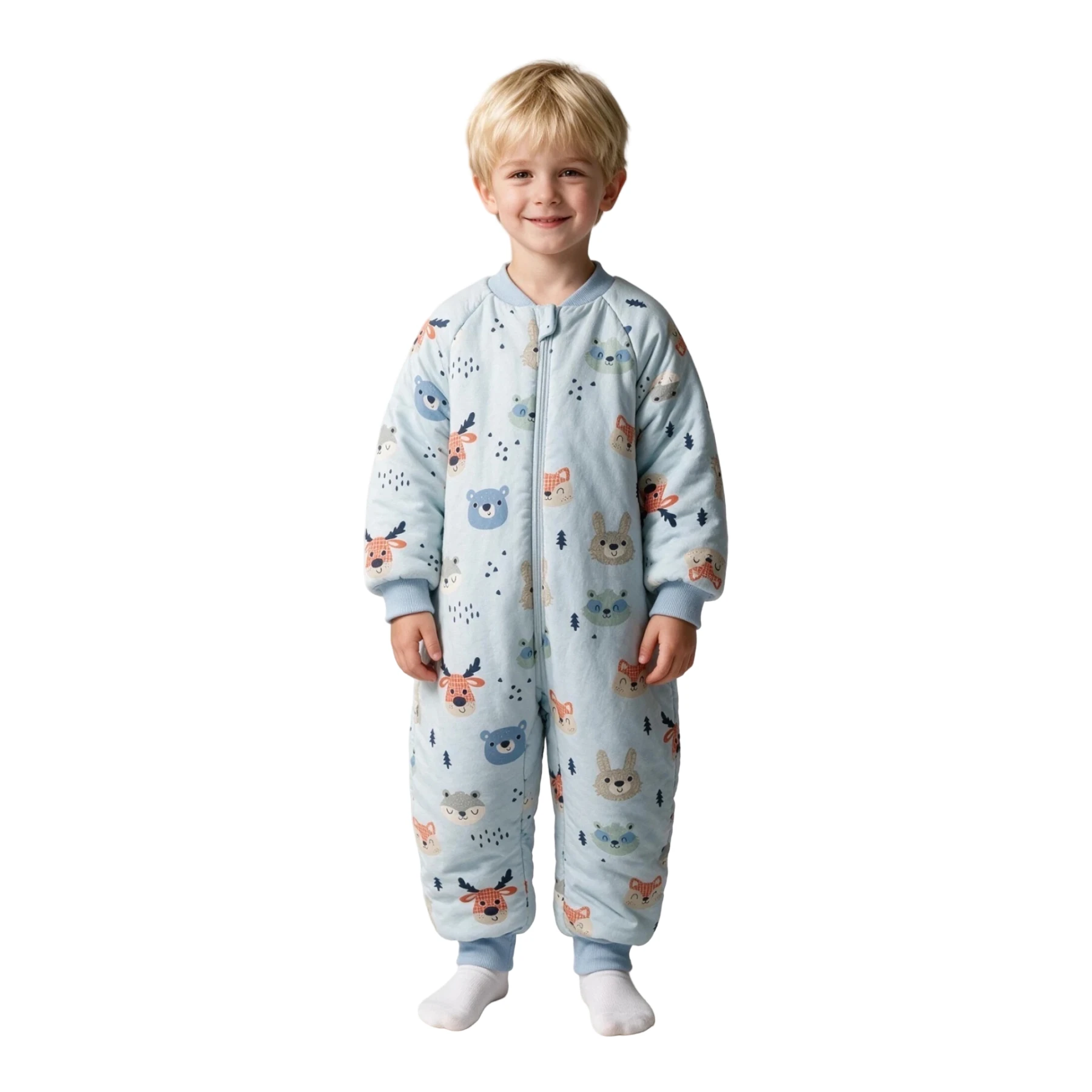 2.5 TOG ELYAFLI YANDAN FERMUARLI  UYKU TULUMU 12 Ay,2Y,3Y,4Y,5Y,6Y,7Y,8Y Erkek