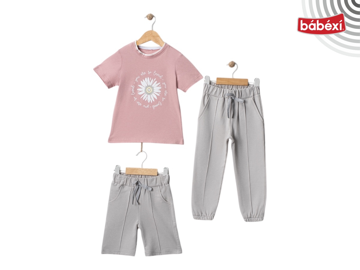 Kız Yazlık Üçlü Takım  2Y,3Y,4Y,5Y Kız