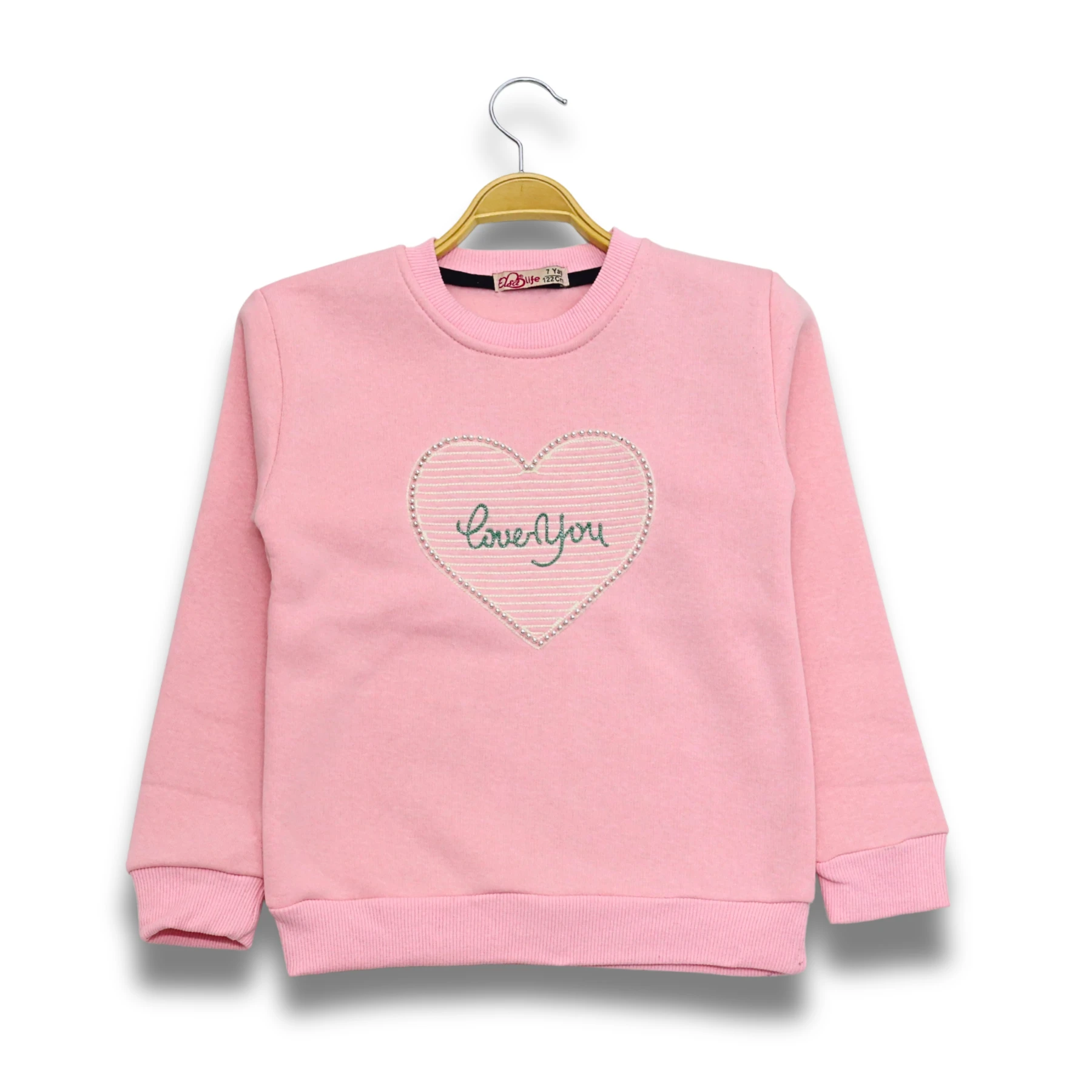 3 İPLİK NAKIŞLI SWEAT 5Y,6Y,7Y,8Y Kız