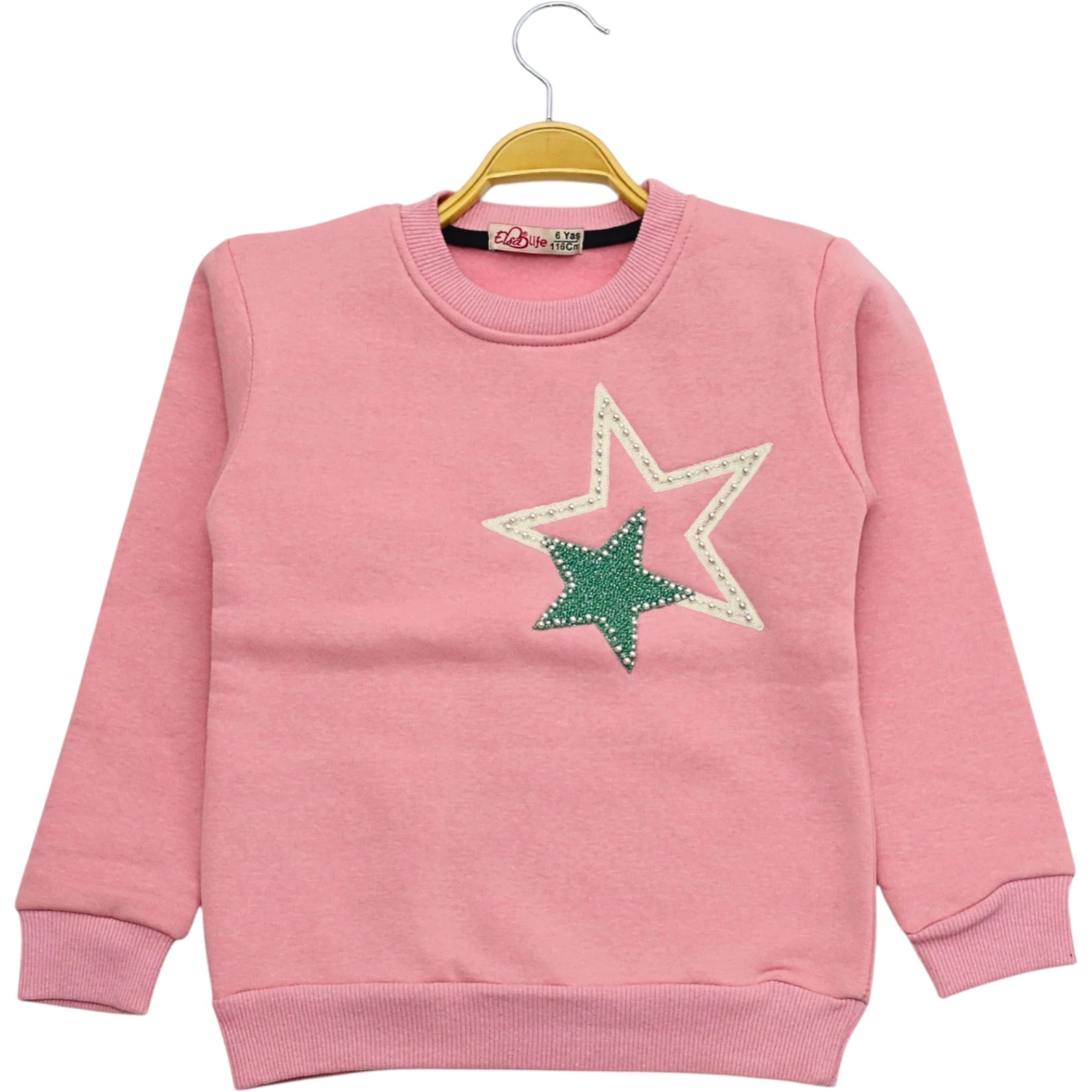 3 İPLİK NAKIŞLI SWEAT 9Y,10Y,11Y,12Y Kız