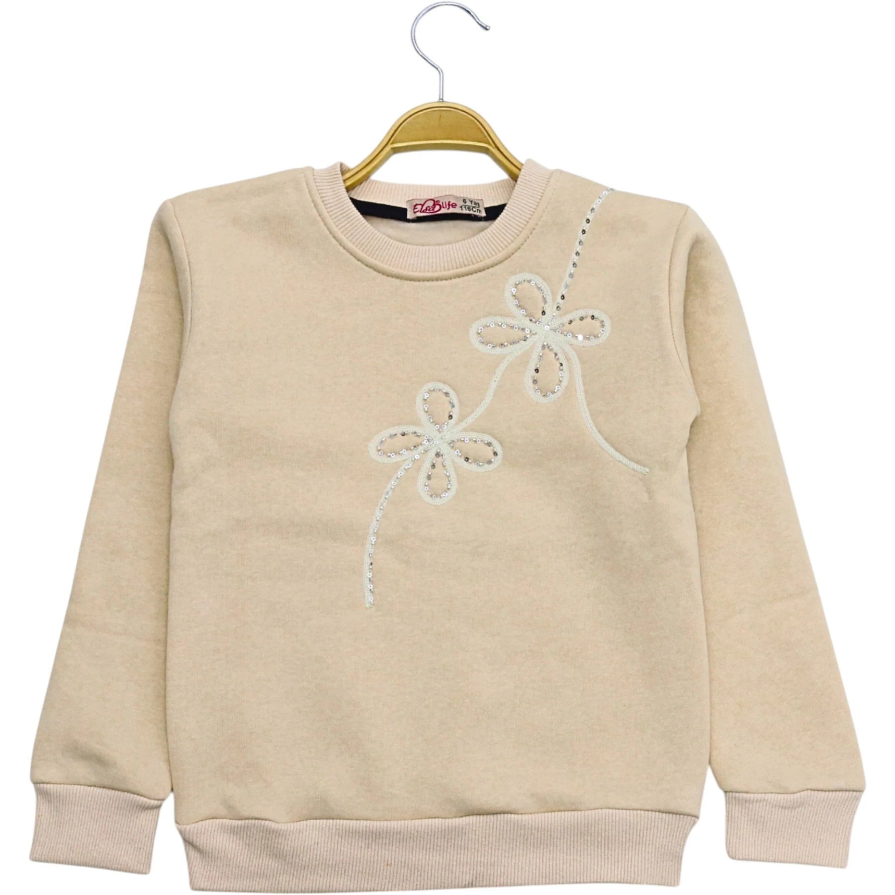 3 İPLİK NAKIŞLI SWEAT 9Y,10Y,11Y,12Y Kız