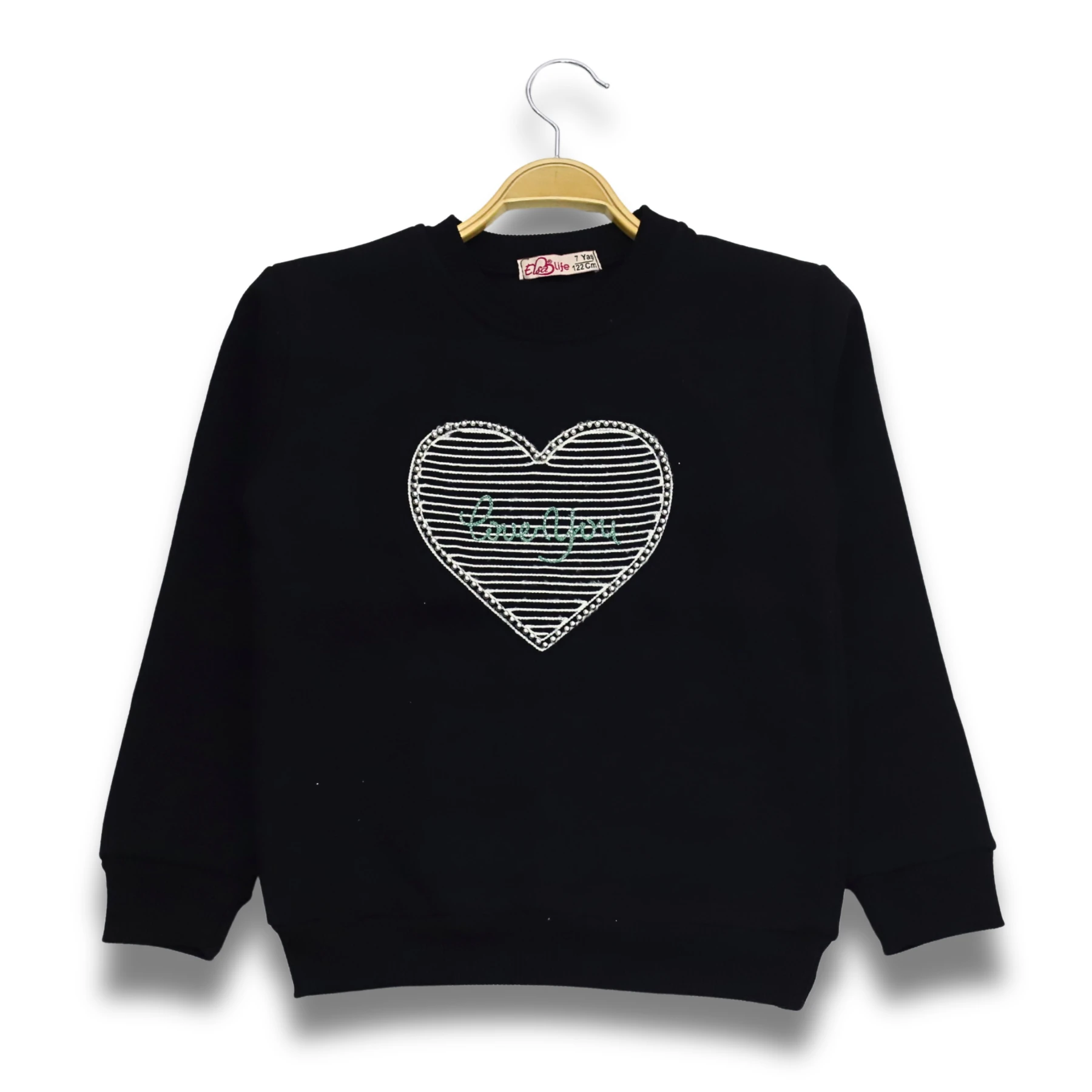 3 İPLİK NAKIŞLI SWEAT 9Y,10Y,11Y,12Y Kız