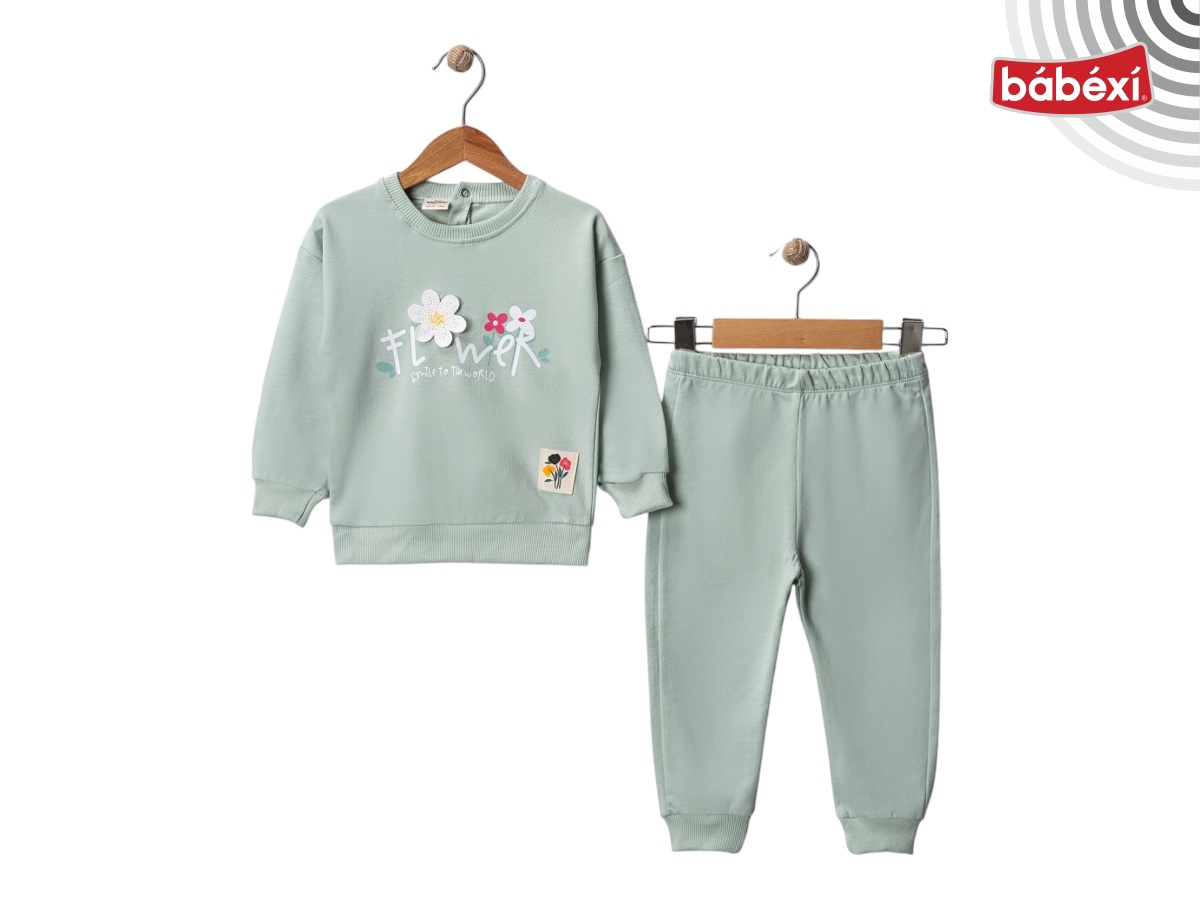 2 İP Çiçek Dantelli Baskılı Kız Takım 9 Ay,12 Ay,18 Ay,2Y Kız
