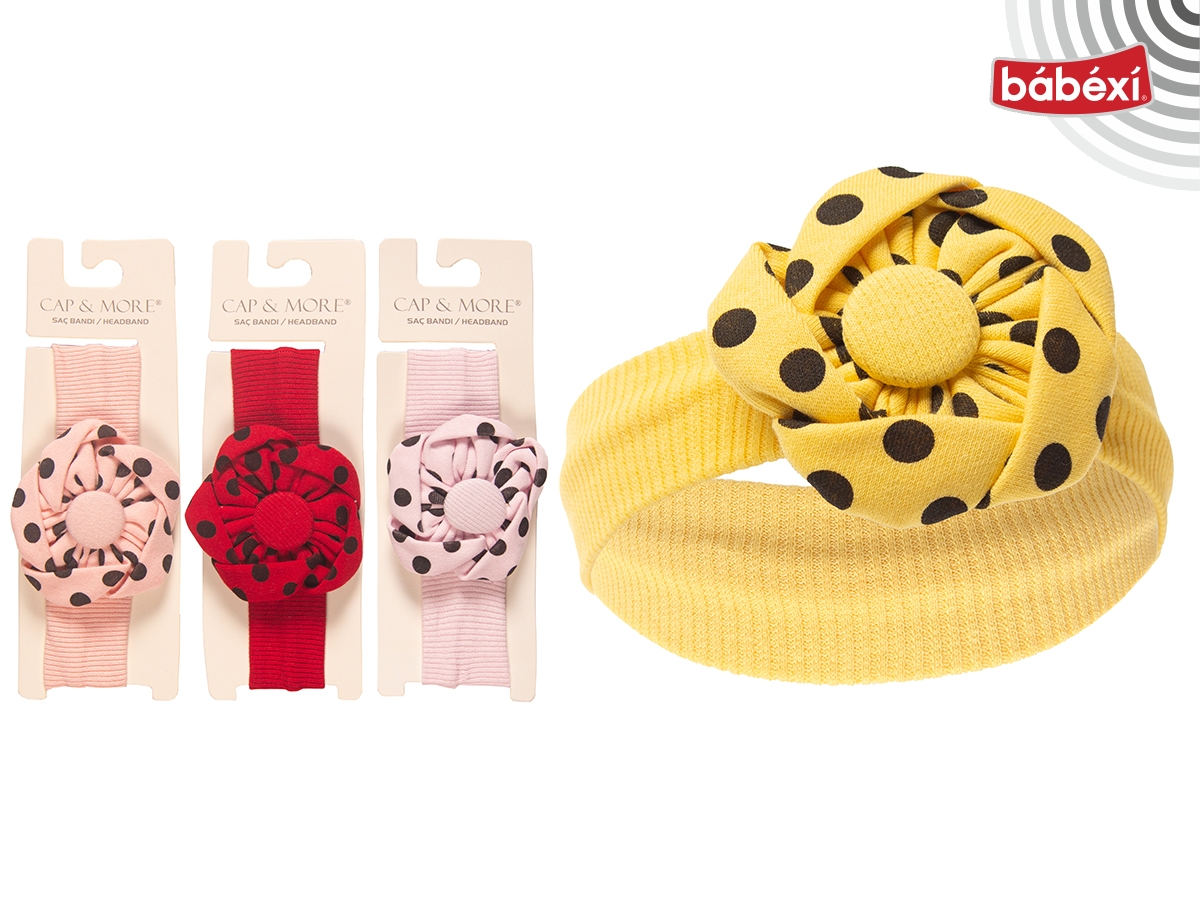 CAP&MORE SAÇ BANDI RİBANA AYÇİÇEĞİ 3 Ay,6 Ay,9 Ay,12 Ay,18 Ay Kız