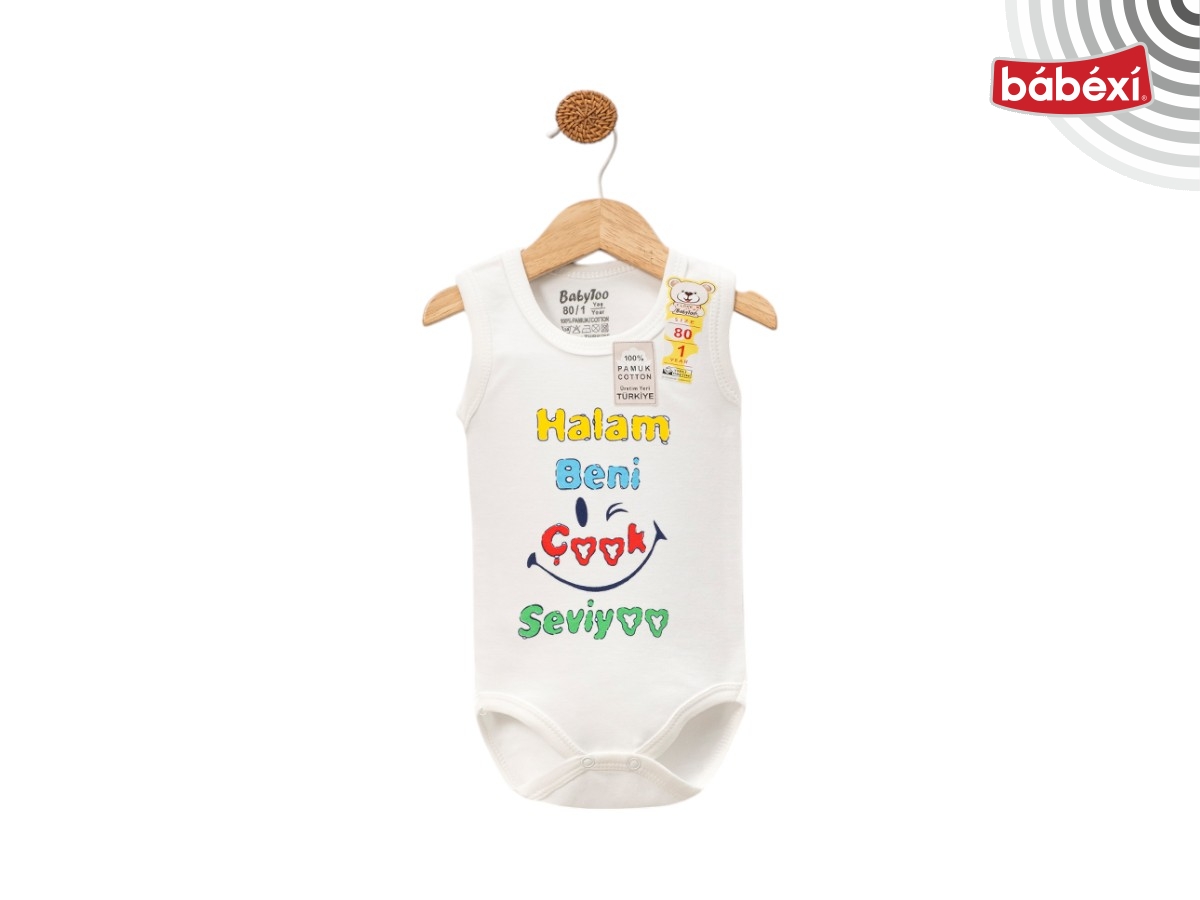 Halam Seviyor Baskılı Buyuk Askılı Badi 12 Ay,18 Ay,2Y,3Y Uni