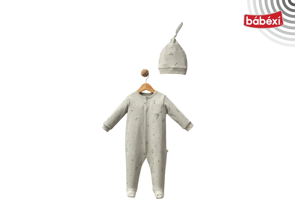 Balon Baskı Unisex Bebek Tulum 1 Ay,3 Ay,9 Ay Uni