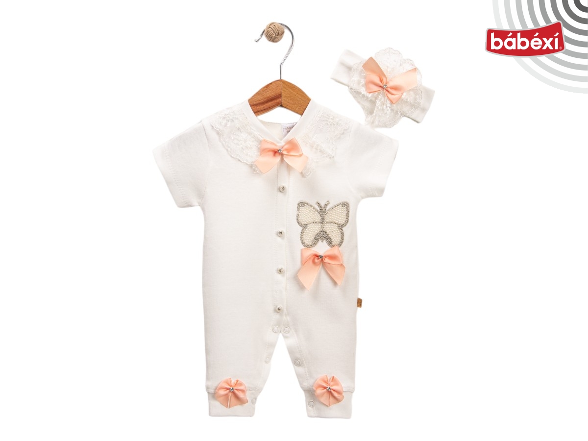 Amore Baby Tulum Seti İnci Kelebek 3 Ay,6 Ay,9 Ay Kız