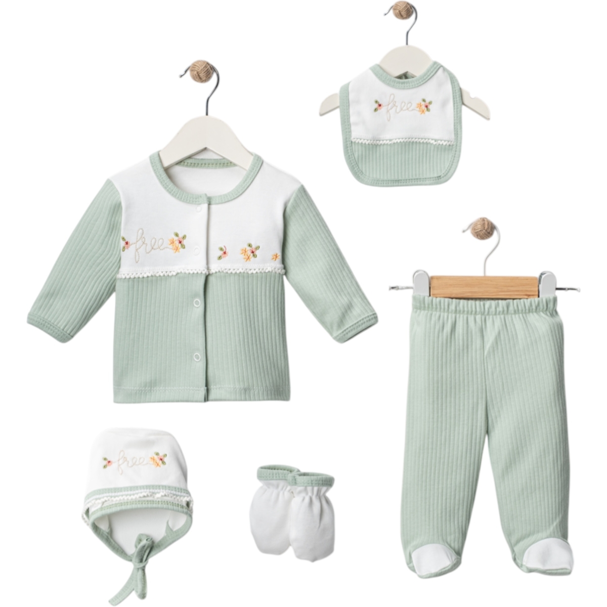5 Lİ FREE GİRL LÜX ZIBIN SET 1 Ay,2 Ay,3 Ay Kız