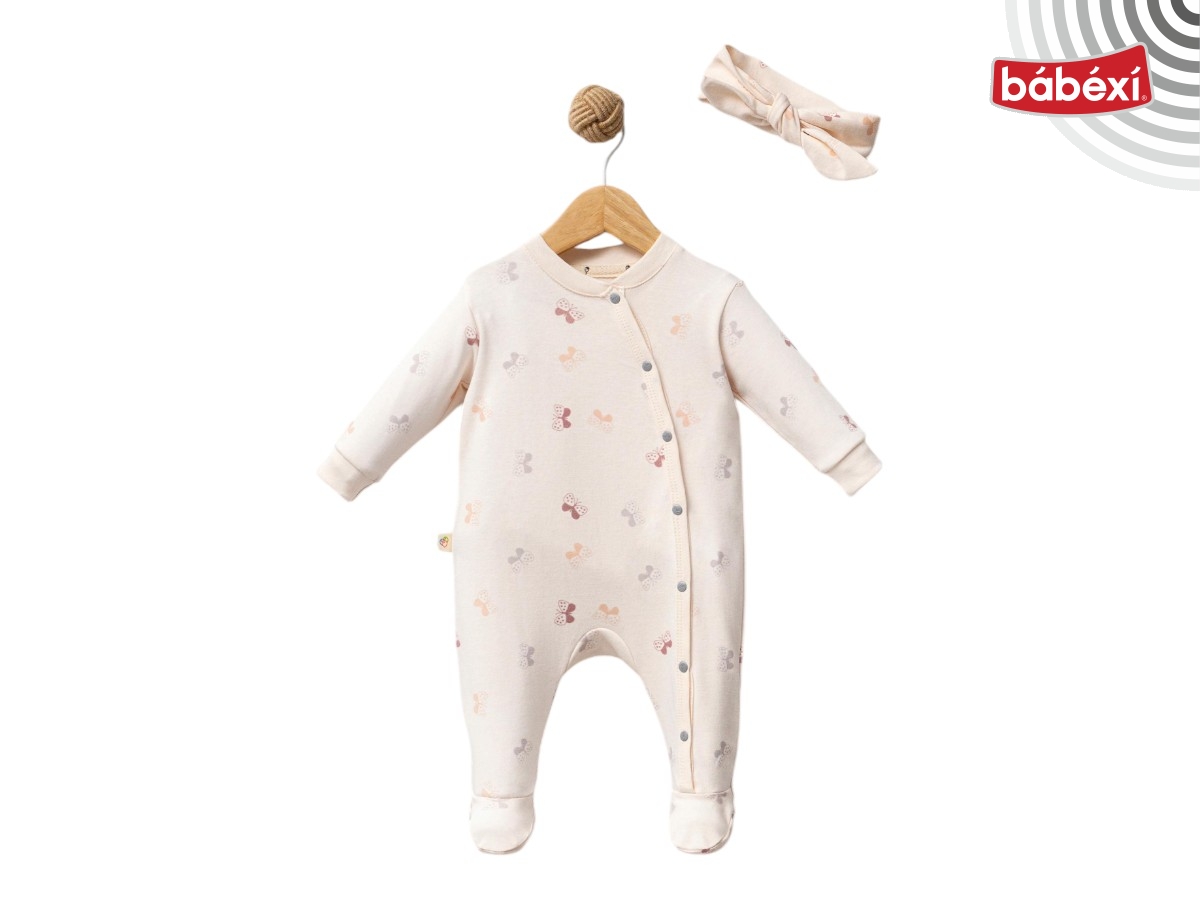Kelebek Baskı Bebek Tulum 1 Ay,3 Ay,6 Ay Kız