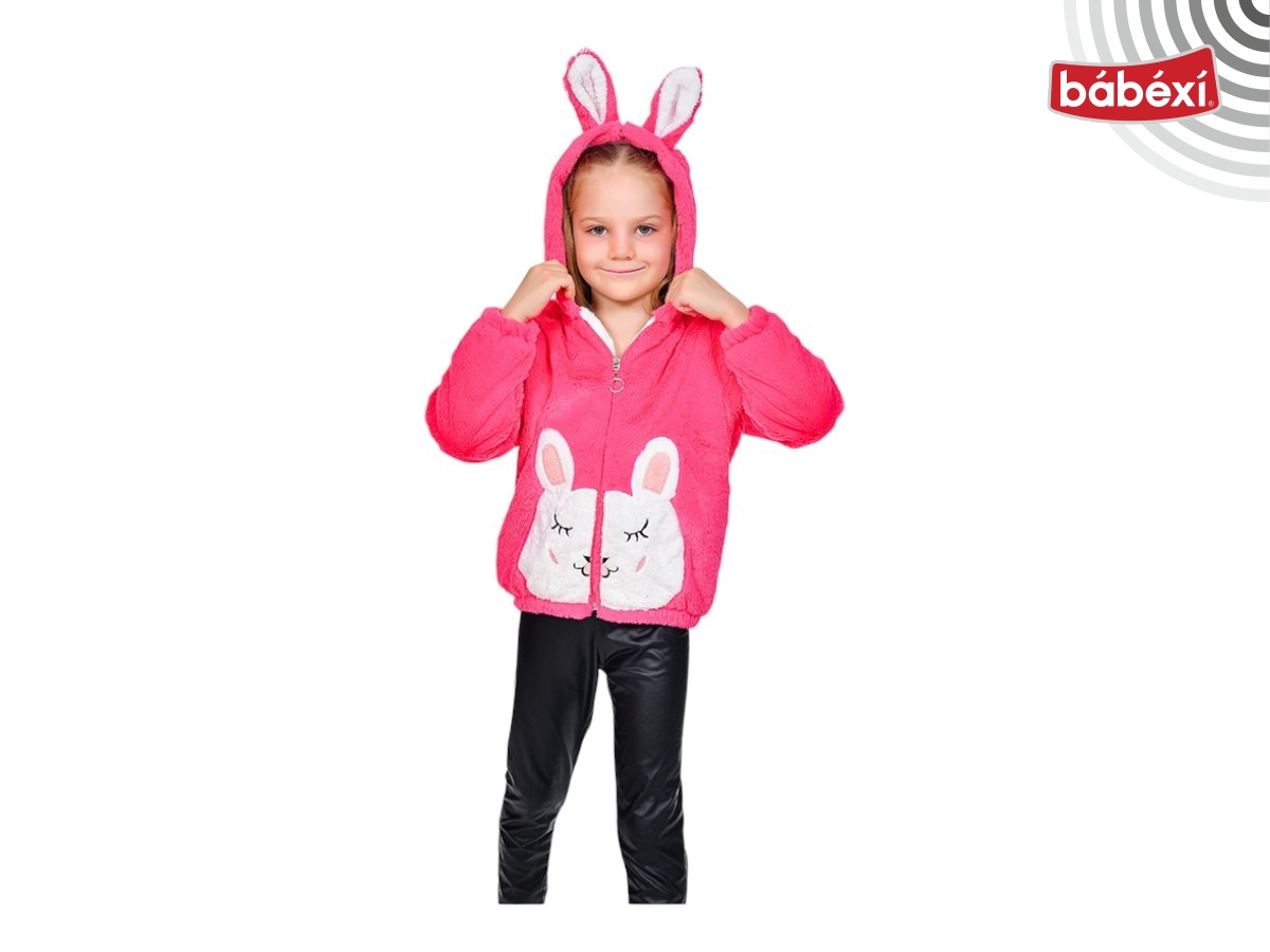 Peluş Wellsoftlu Tavşan Detaylı Mont 3Y,4Y,5Y,6Y,7Y Kız