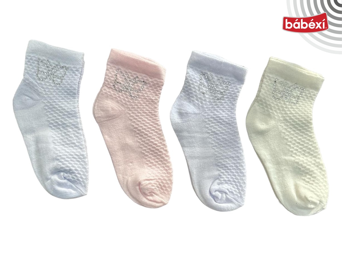 Taşlı Baskılı Cocuk Corabı 3Y,4Y Kız