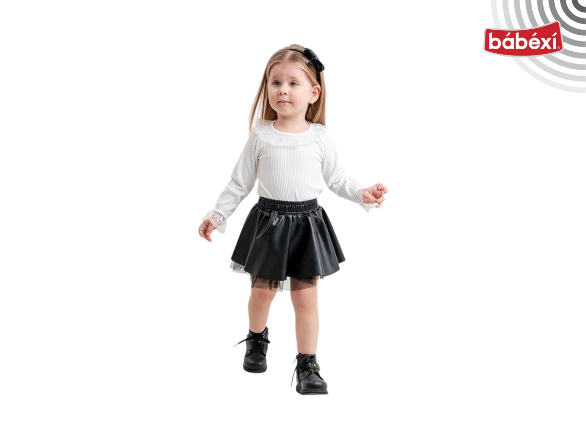 Deri Etekli Penye Takım  6Y,7Y,8Y,9Y Kız