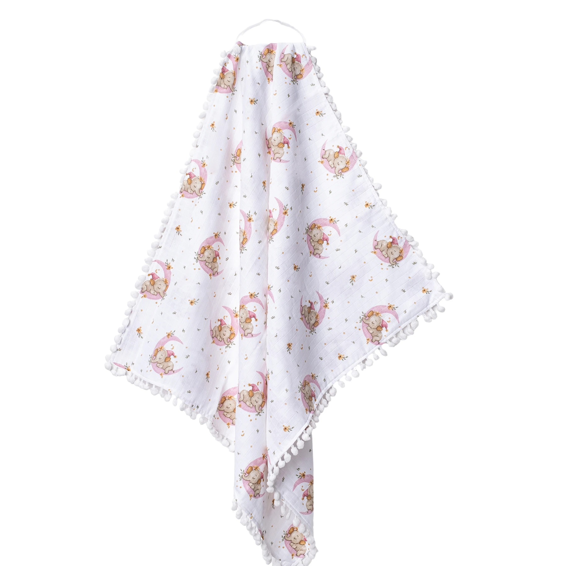 80*90CM ÇİFT KAT PONPONLU UYUYANFİL MÜSLİN BATTANİYE  1 Ay,2 Ay,3 Ay,6 Ay,9 Ay,12 Ay,18 Ay Uni