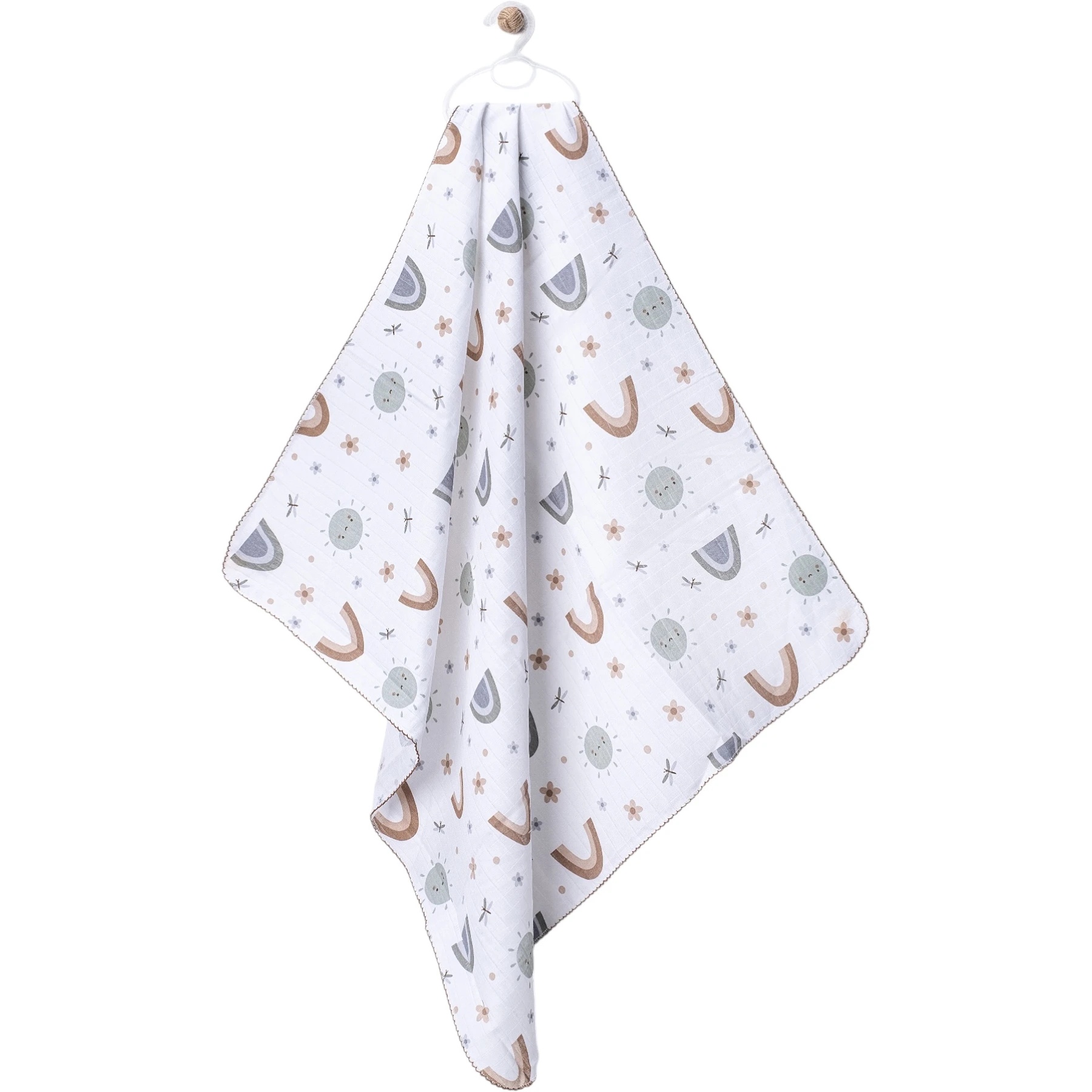 80*90CM GÜNEŞ GÖKKUŞAĞI MÜSLİN BATTANİYE  1 Ay,2 Ay,3 Ay,6 Ay,9 Ay,12 Ay,18 Ay Uni