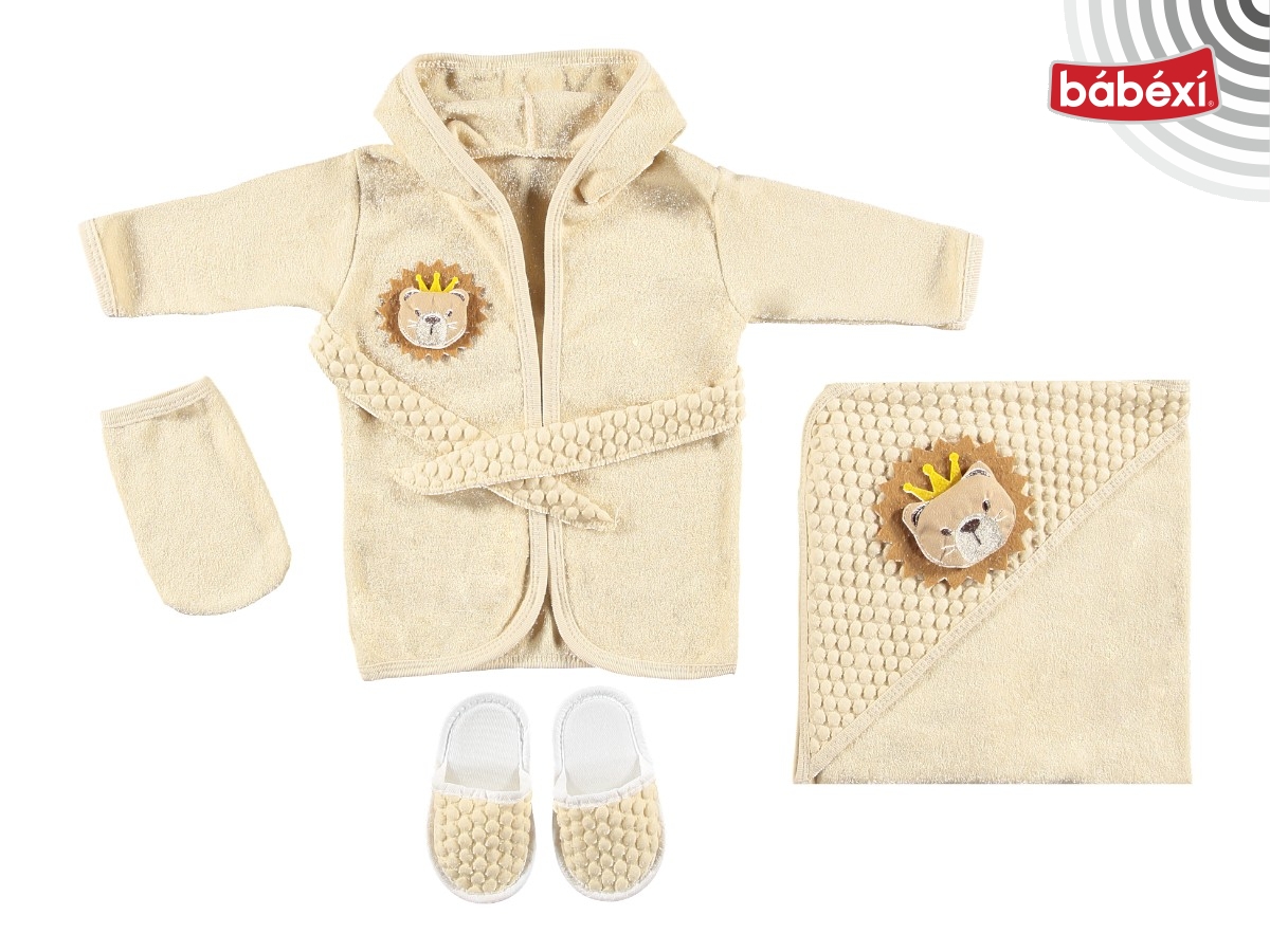 Organik Bebek Bornoz Lüx Set  Uni