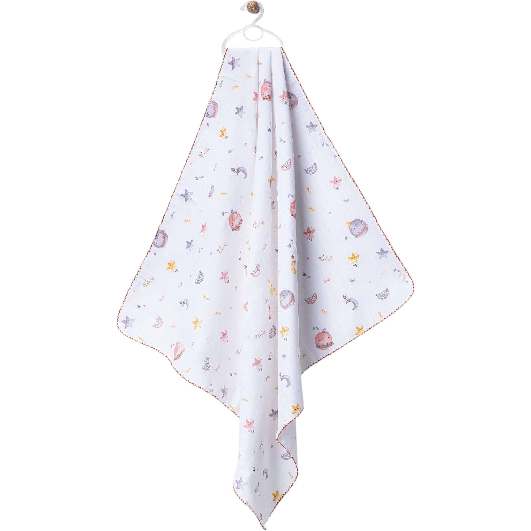 85*90CM AYYILDIZ ASKILI MÜSLİN BATTANİYE  1 Ay,2 Ay,3 Ay,6 Ay,9 Ay,12 Ay,18 Ay,2Y Uni