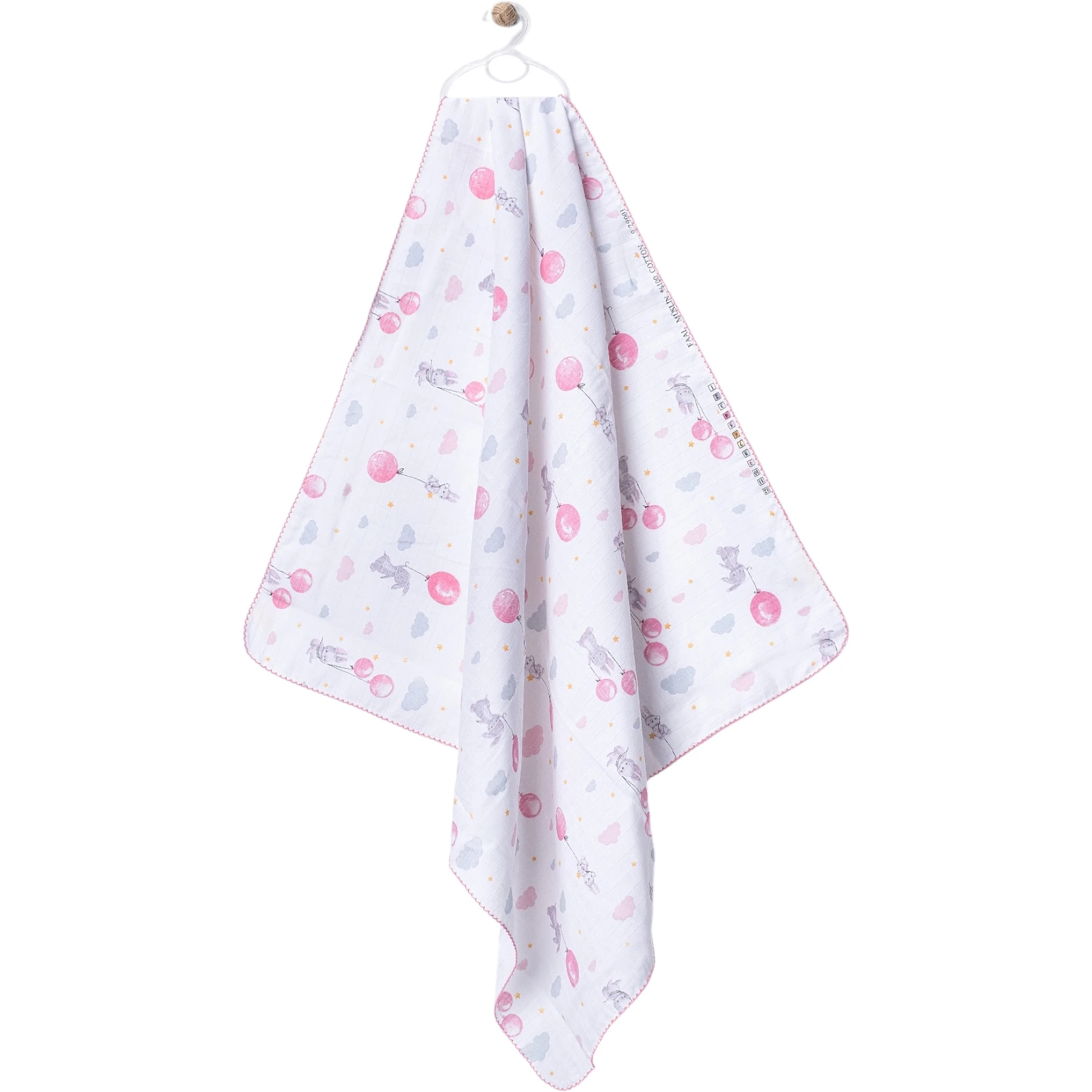 85*90CM BALONLU TAVŞAN ASKILI MÜSLİN BATTANİYE  1 Ay,2 Ay,3 Ay,6 Ay,9 Ay,12 Ay,18 Ay,2Y Uni