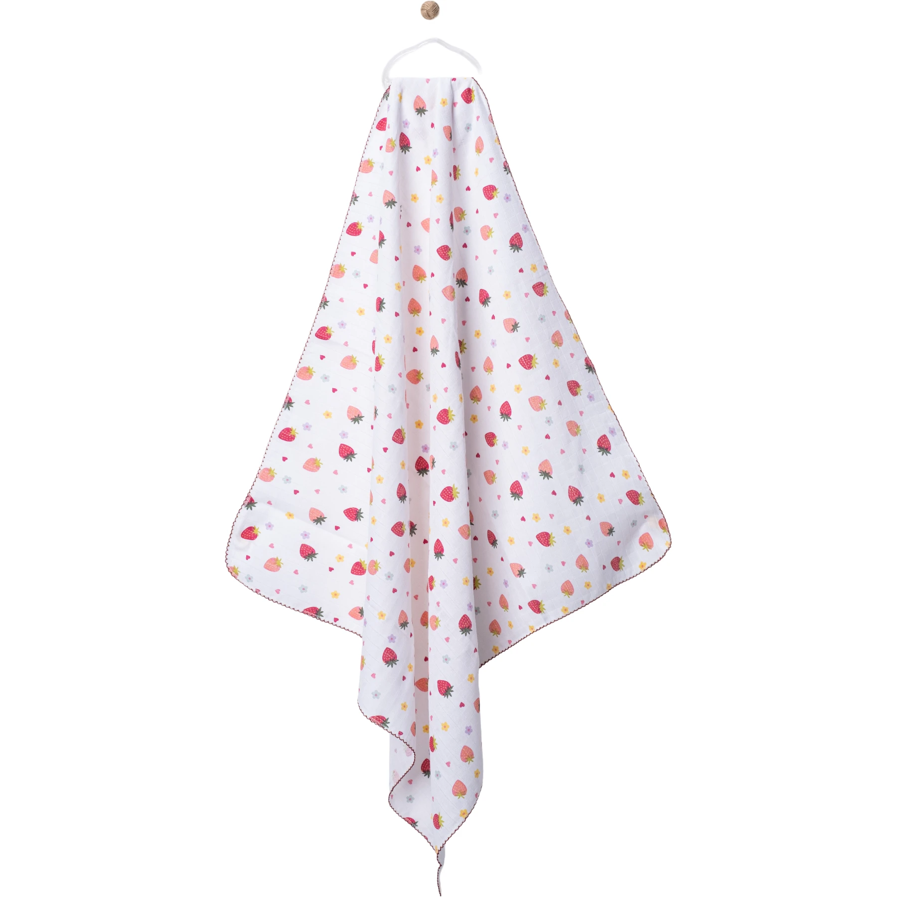 85*90CM ÇİLEK DESENLİ MÜSLİN BATTANİYE  1 Ay,2 Ay,3 Ay,6 Ay,9 Ay,12 Ay,18 Ay,2Y Uni