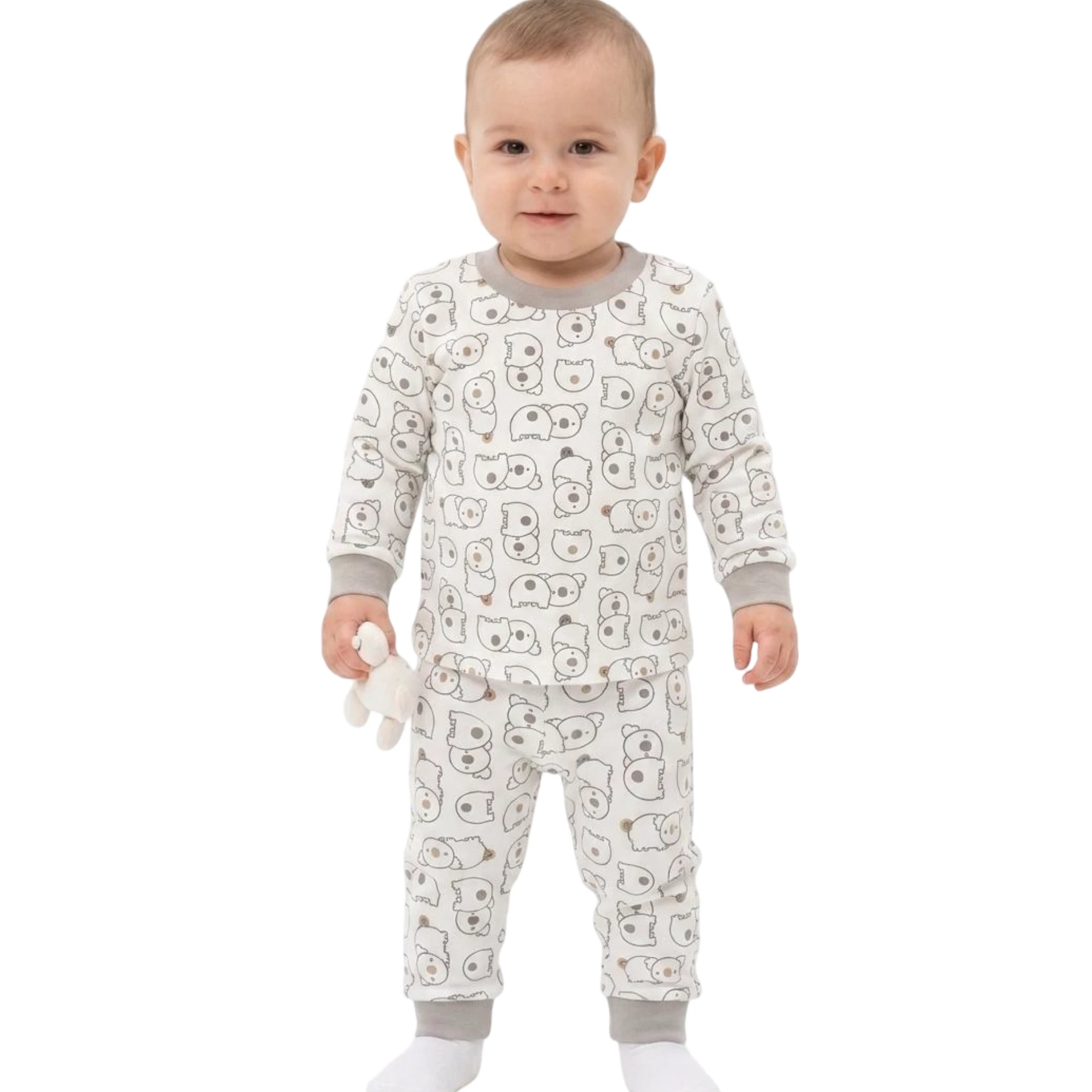 ÇİZGİLİ KOALA PİJAMA 6 Ay,12 Ay,18 Ay,2Y Erkek