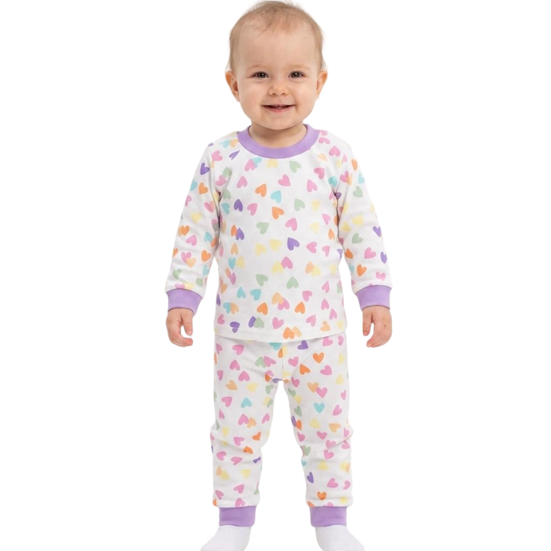 MOR KALPLİ PİJAMA 6 Ay,2Y,18 Ay,12 Ay Kız
