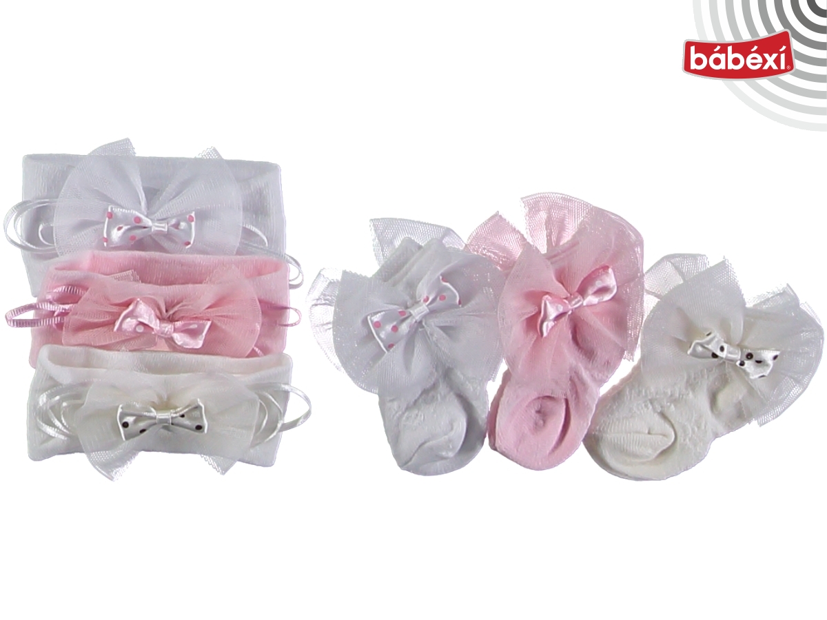 YEŞİM Bandana Ve Çorap 1 Ay,6 Ay Kız