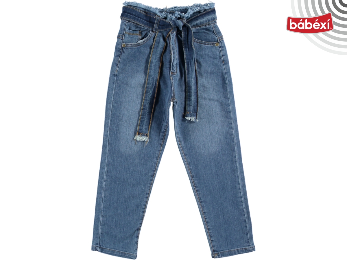 Kemerli Kız Kot Pantolon  11Y,12Y,13Y,14Y,15Y Kız