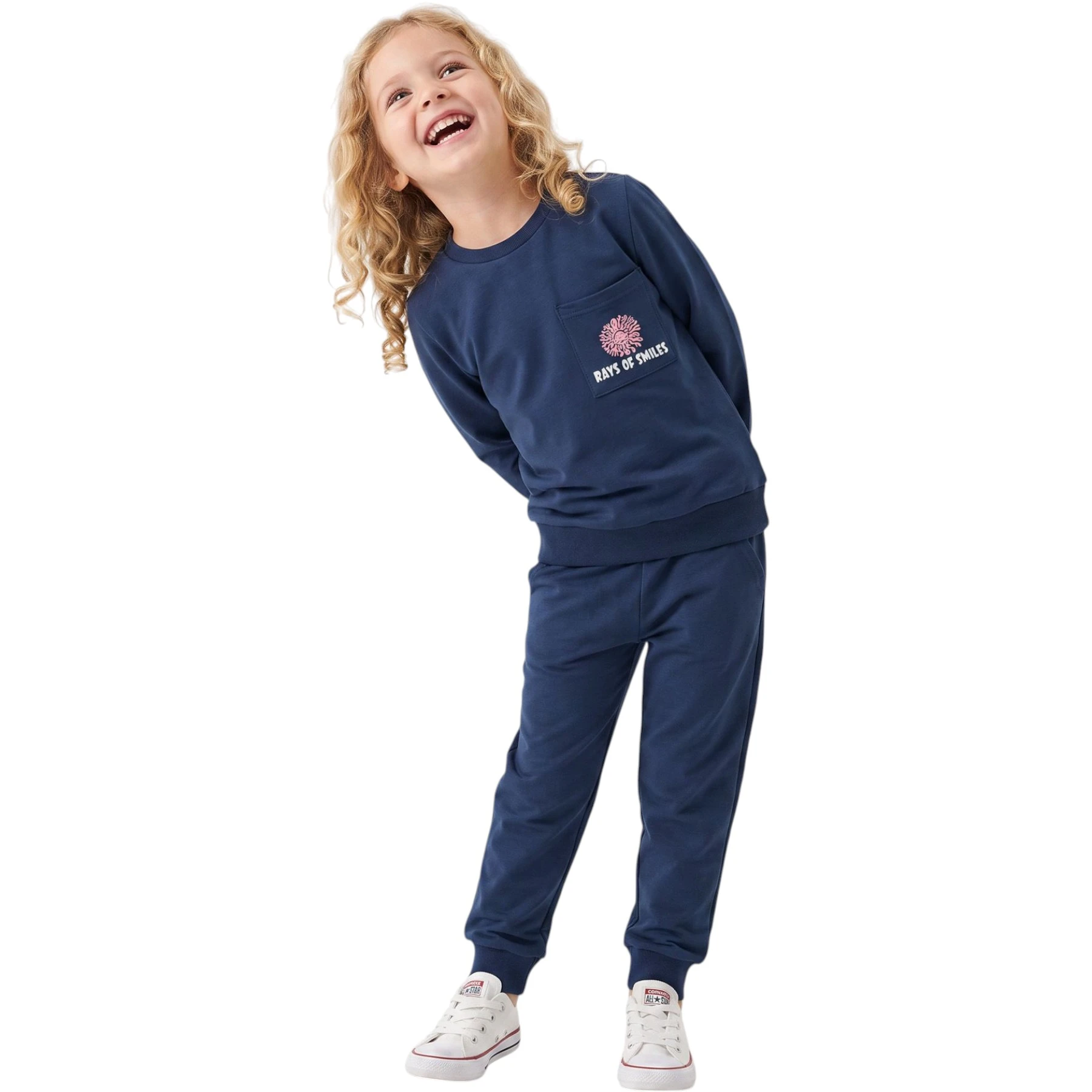 MEVSİMLİK CEPLİ ARKA BASKILI KIZ TAKIMI 5Y,6Y,7Y,8Y Kız