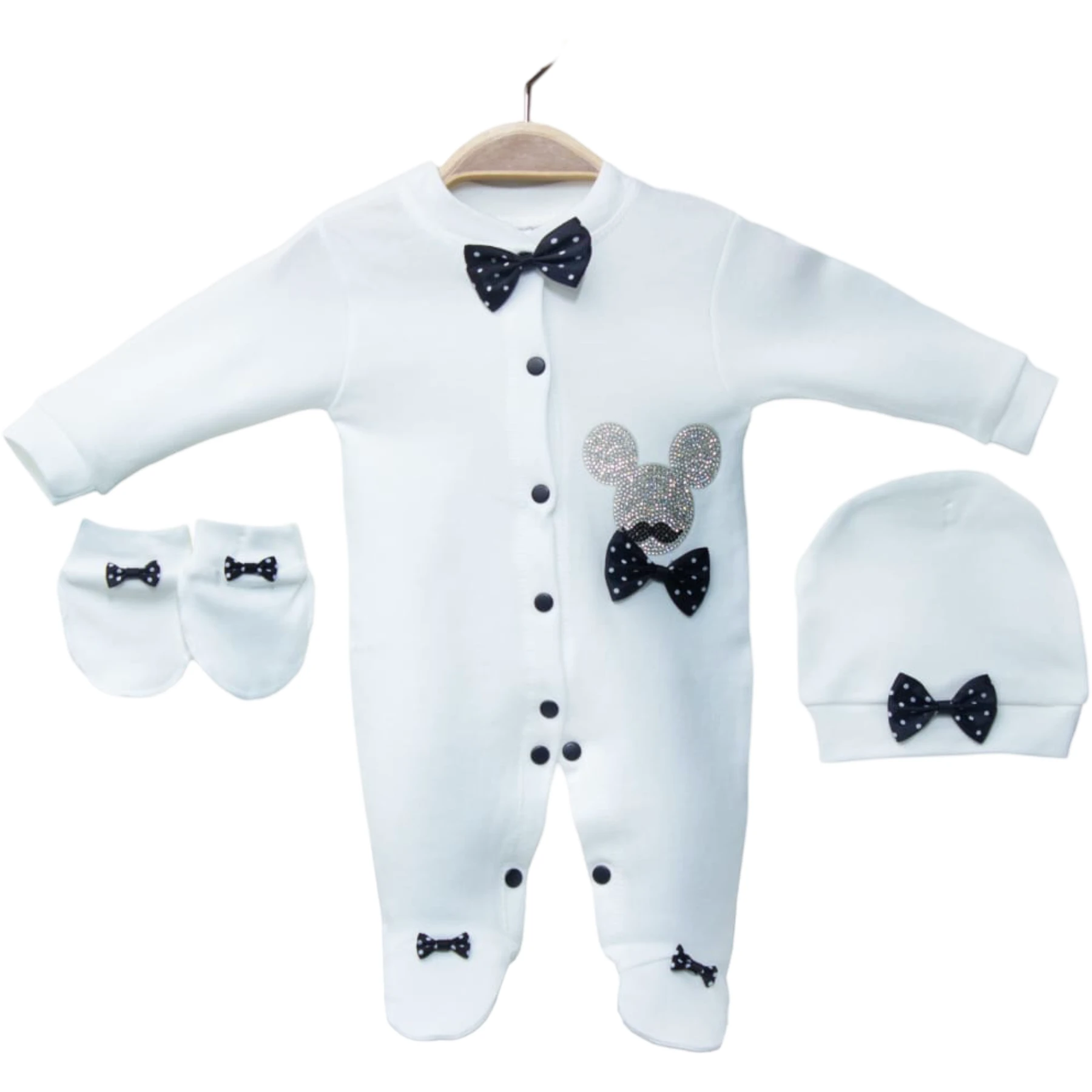 AMORE BABY BIYIKLI MİKİ TULUM SETİ 3 Ay,6 Ay,9 Ay Erkek