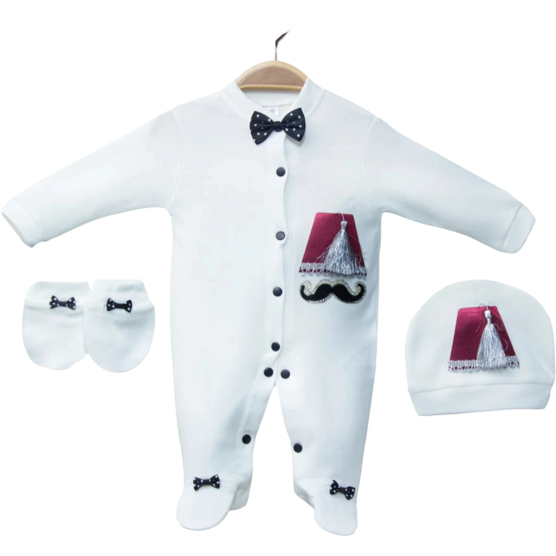 AMORE BABY FESLİ TULUM SETİ 3 Ay,6 Ay,9 Ay Erkek