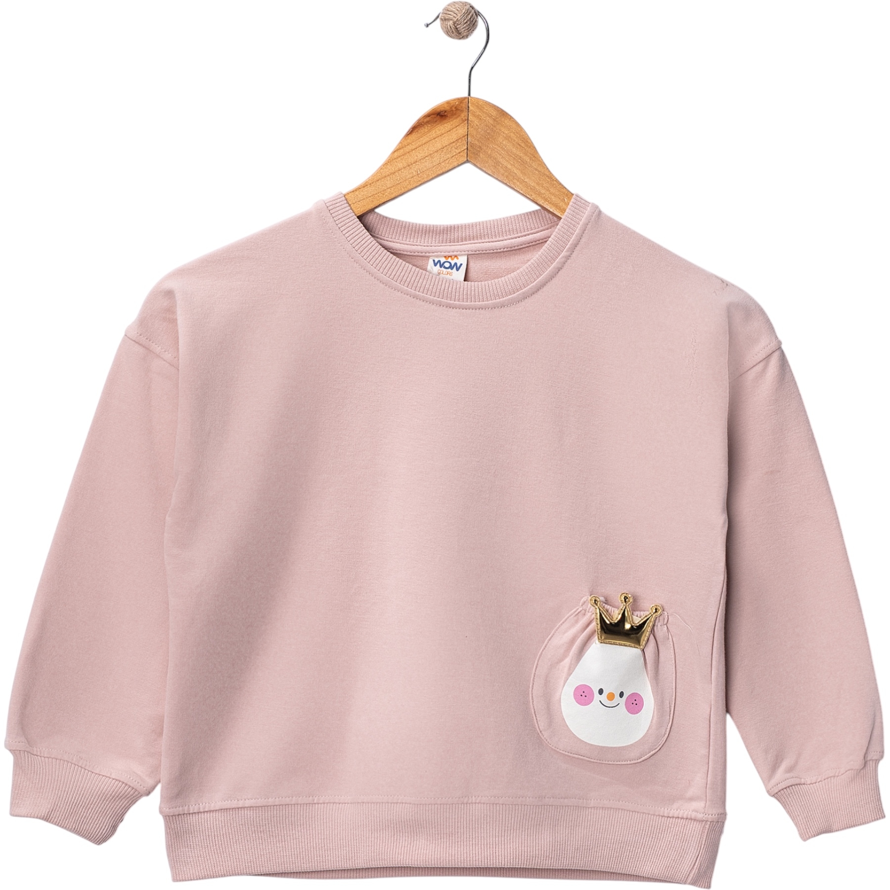 ARMUT BASKILI TAÇ ŞİŞİRMELİ SWEAT 12 Ay,2Y,3Y,4Y Kız