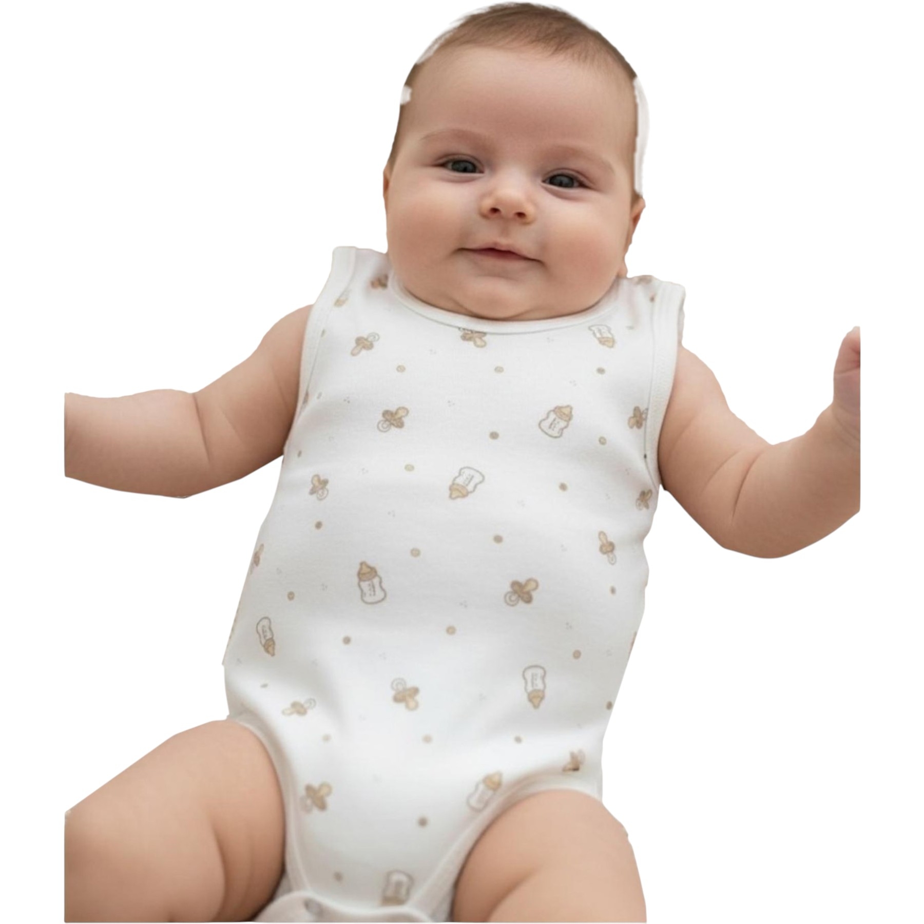 ASKILI DESENLİ KÜÇÜK BADİ BİBERON 1 Ay,3 Ay,6 Ay,9 Ay Erkek