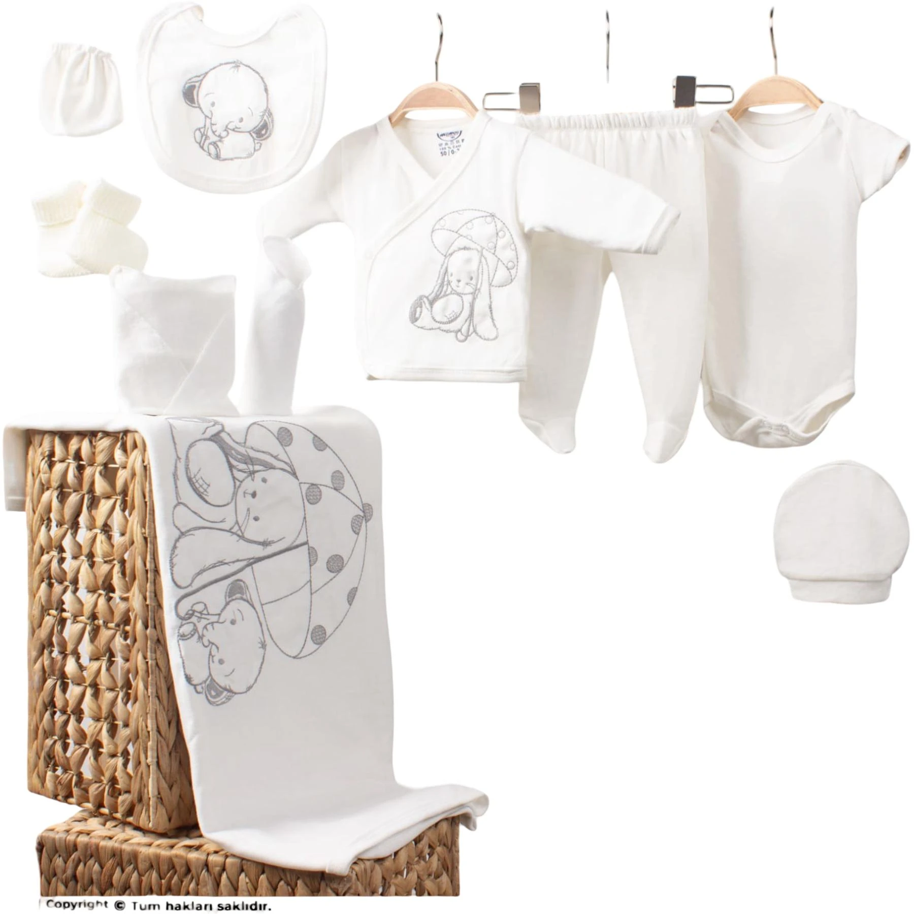 AYDAKİ FİL 10 LU SET 1 Ay,3 Ay Uni