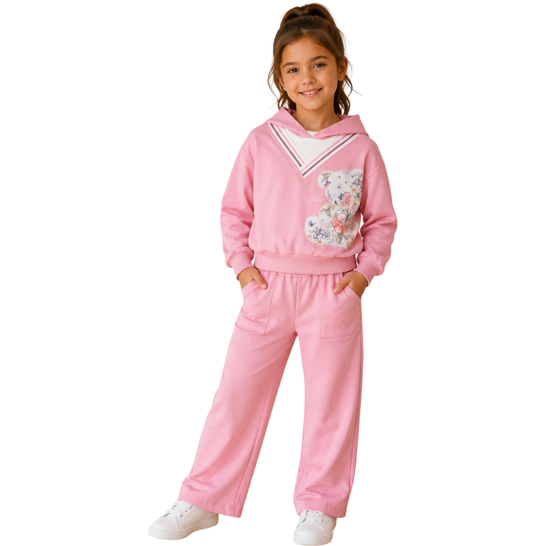AYI BASKI İKİ İP TAKIM 3Y,4Y,5Y,6Y,7Y Kız