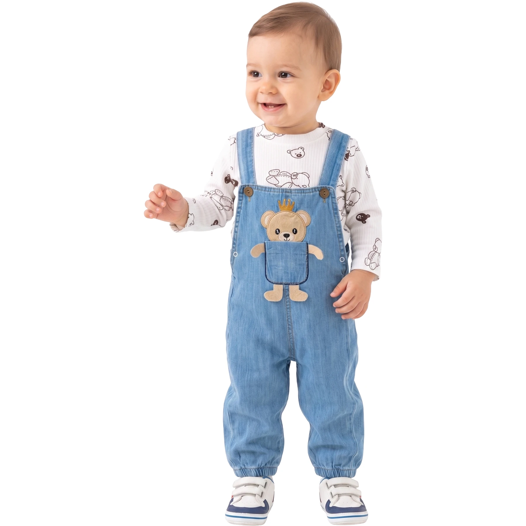AYICIK NAKIŞLI SALOPET 6 Ay,12 Ay,18 Ay,2Y Erkek