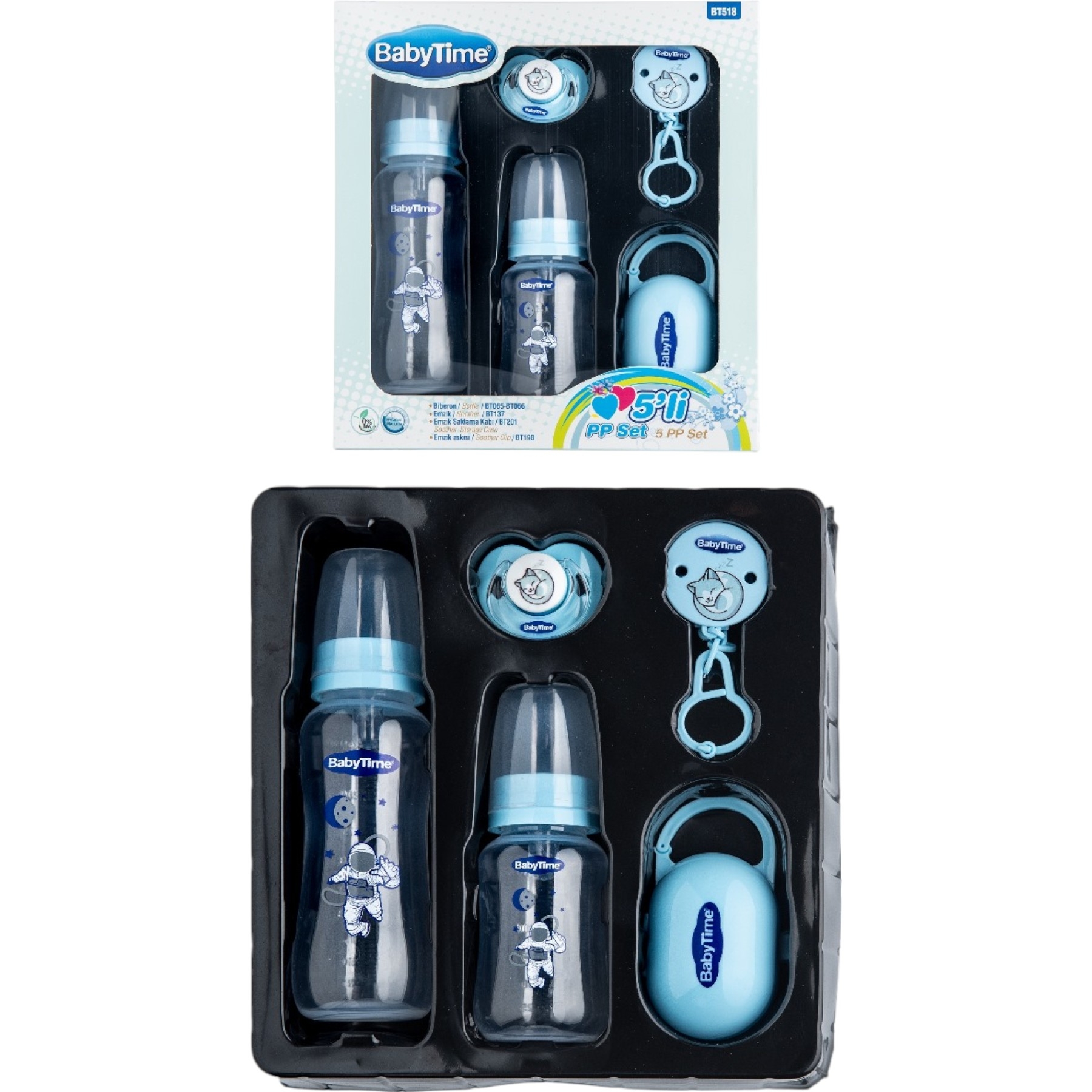 BABYTİME 5’Lİ PP SET MAVİ 18 Ay,12 Ay,9 Ay,6 Ay,3 Ay,2 Ay,1 Ay Erkek