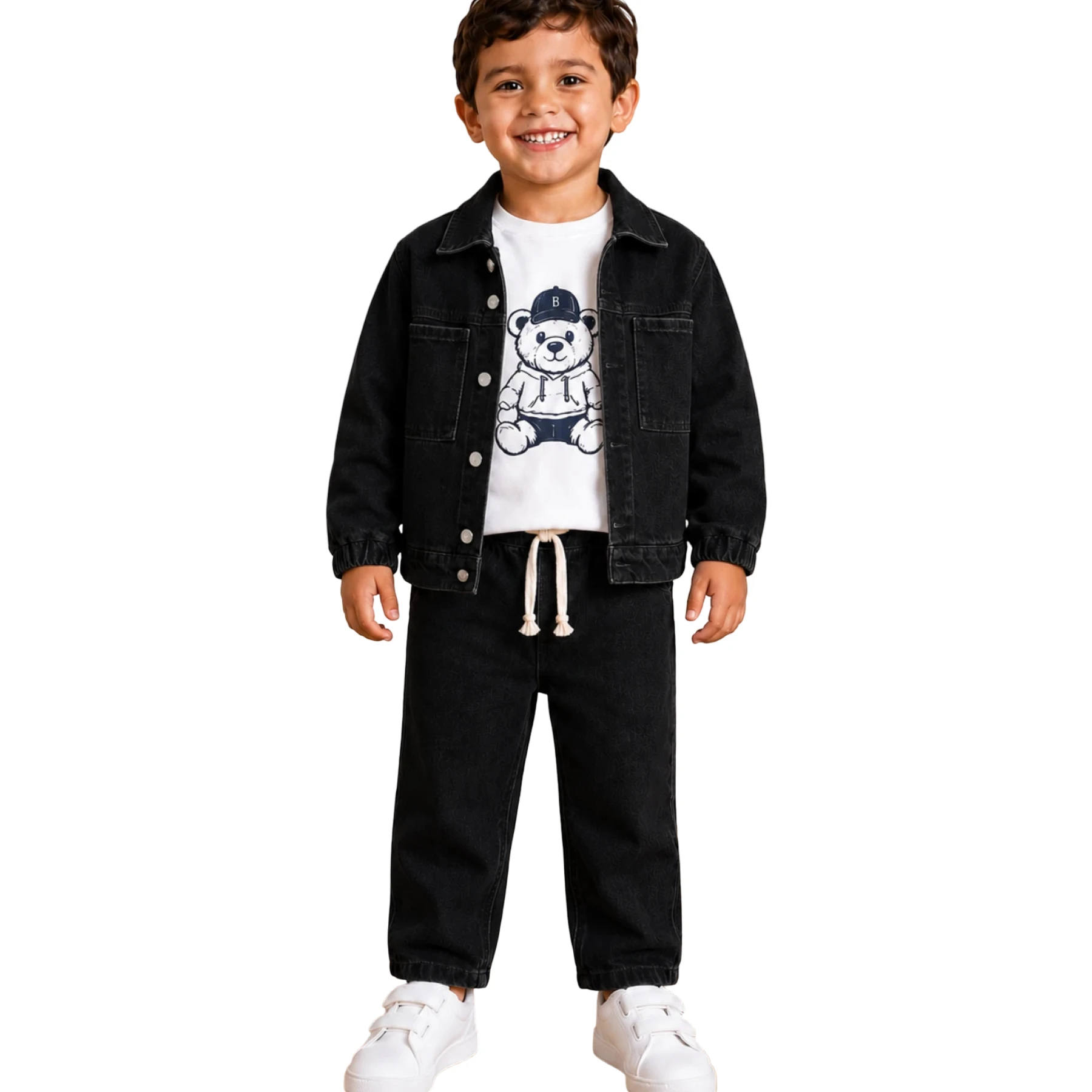 BEBE COTTON ZARA 3 LÜ TAKIM SİYAH 12 Ay,2Y,3Y,4Y Erkek