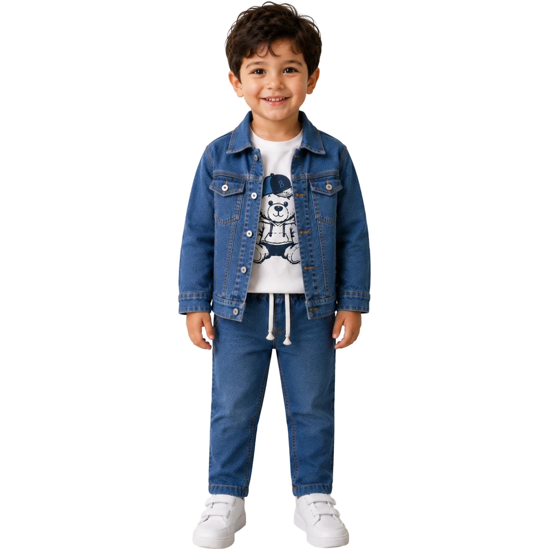 BEBE KLASİK 3 LÜ TAKIM MAVİ  12 Ay,2Y,3Y,4Y Erkek