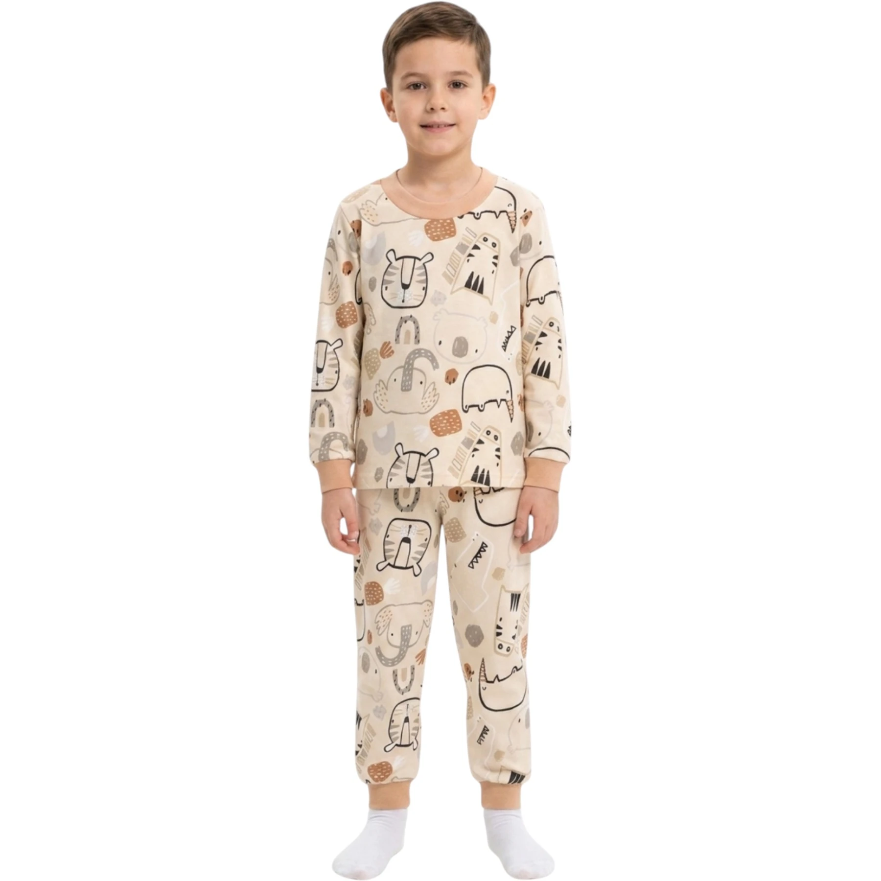 BEJ KAPLAN PİJAMA 7Y,8Y,9Y Erkek