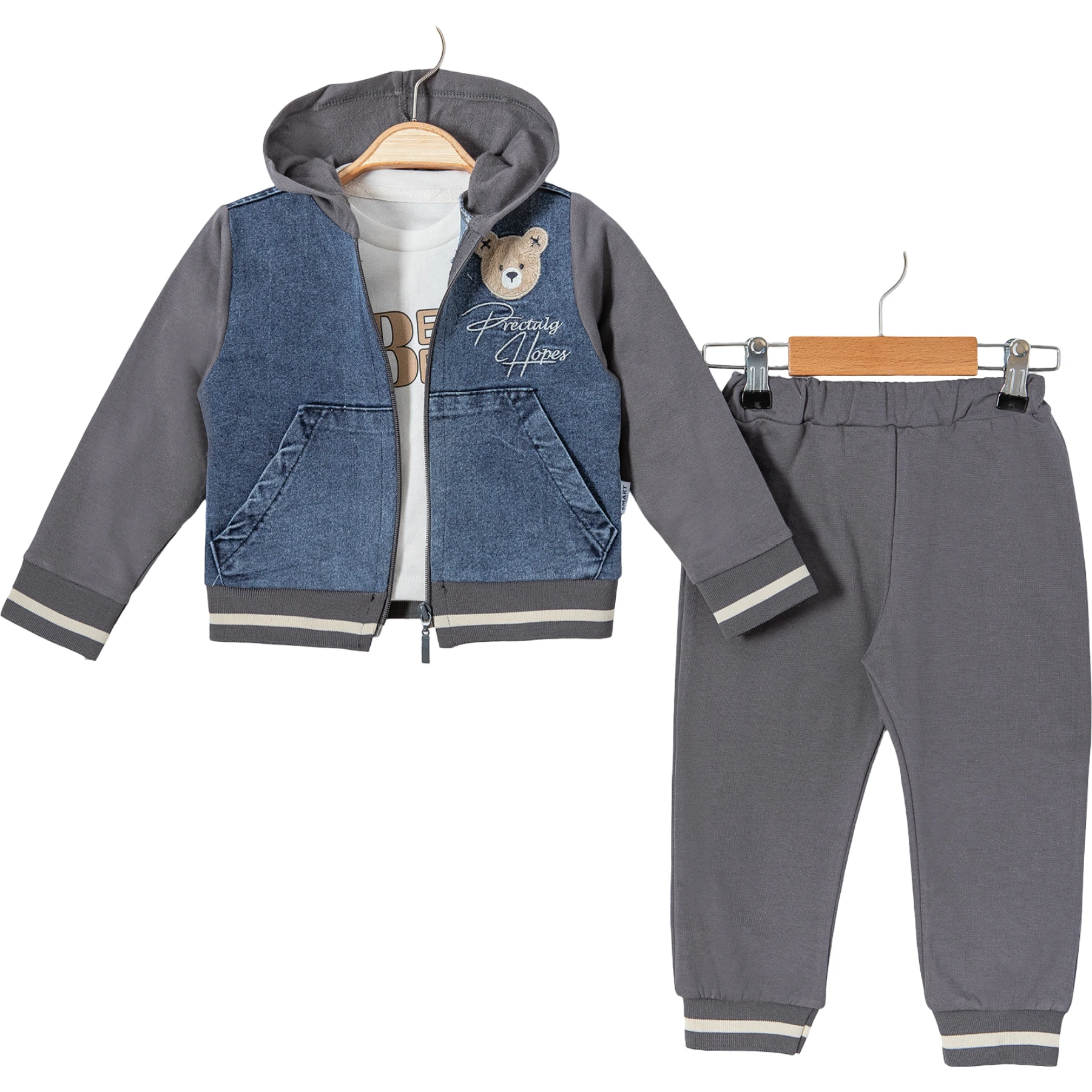 BİGCUTE VE AYICIK NAKIŞLI SÜLFÜR TAKIM 2Y,3Y,4Y,5Y Erkek