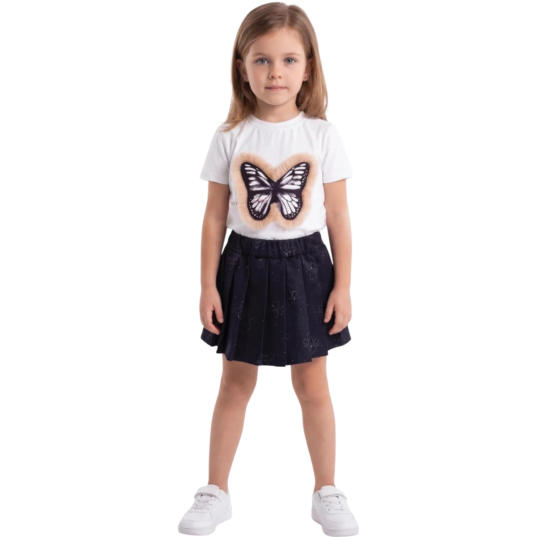 BOMLO KELEBEK BASKLI  KIZ TAKIM 5Y,6Y,7Y,8Y Kız