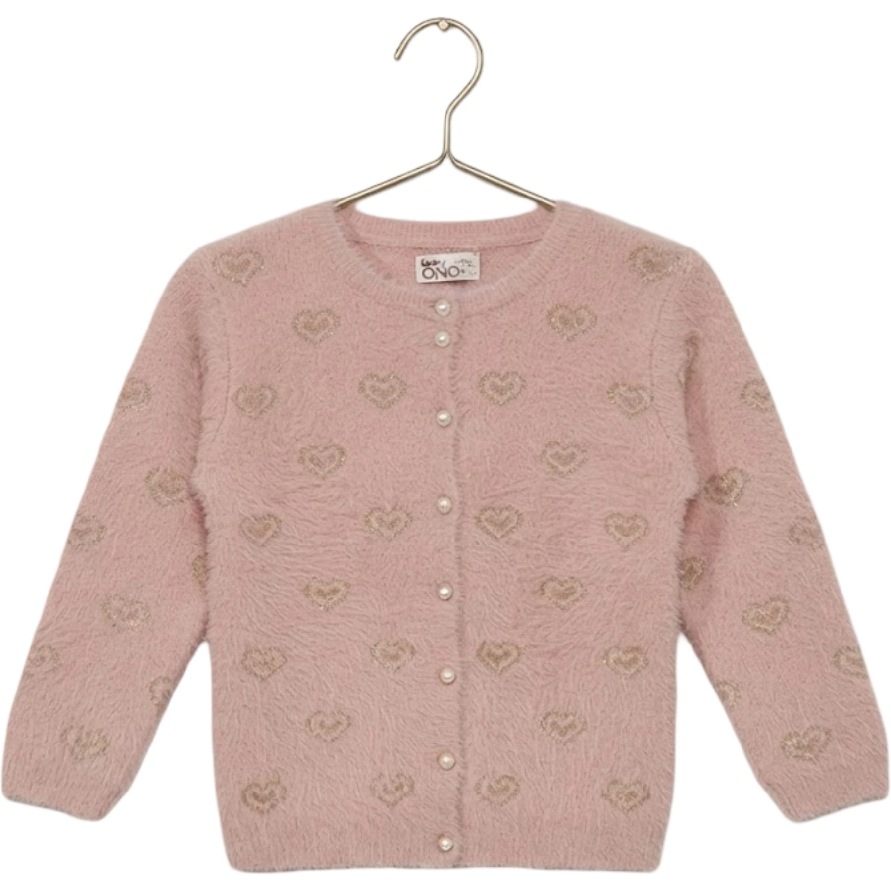 BABY ONE BÜYÜK KALPLİ SAKAL HIRKA 2Y,3Y,4Y,5Y Kız