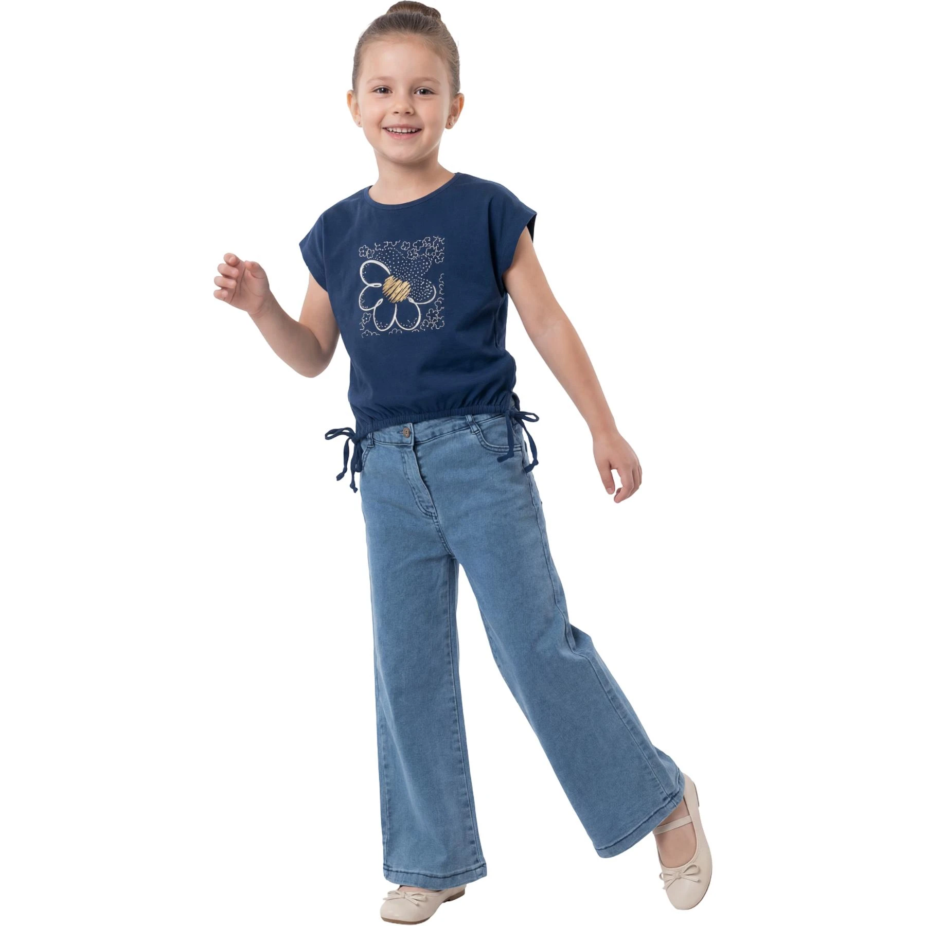 BÜZGÜLÜ TİŞÖRT KIZ TAKIM 5Y,6Y,7Y,8Y Kız
