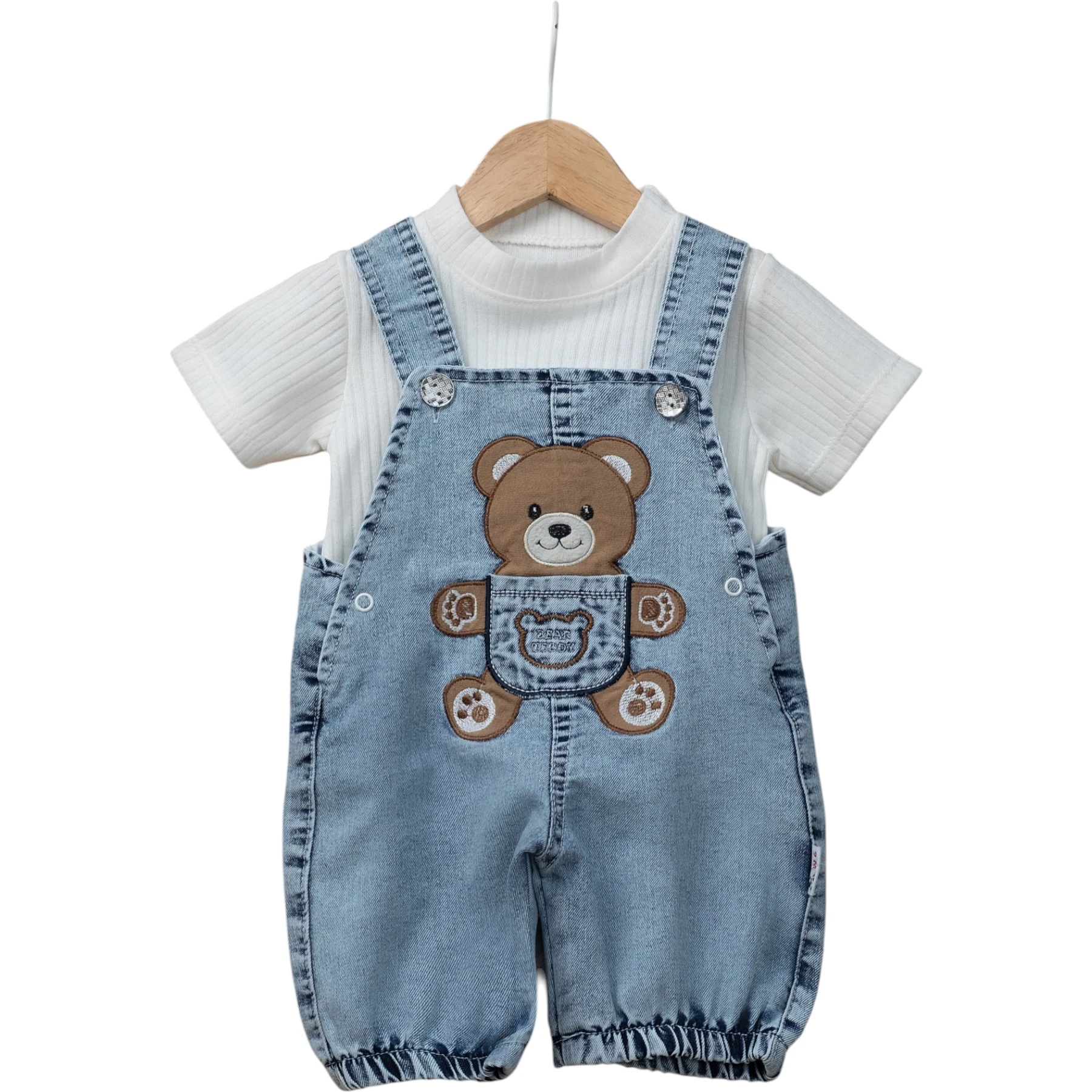CEPLİ AYILI KOT SLOPER 9 Ay,12 Ay,18 Ay Erkek