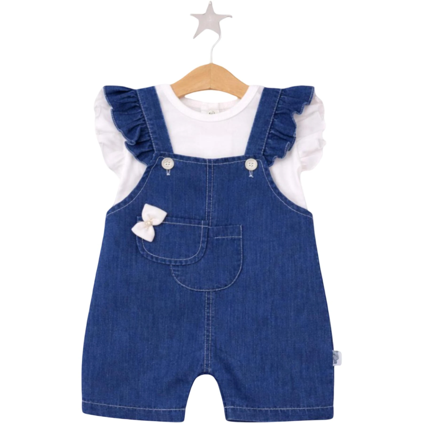 CEPLİ KIZ KOT SLOPET 9 Ay,12 Ay,18 Ay,2Y Kız
